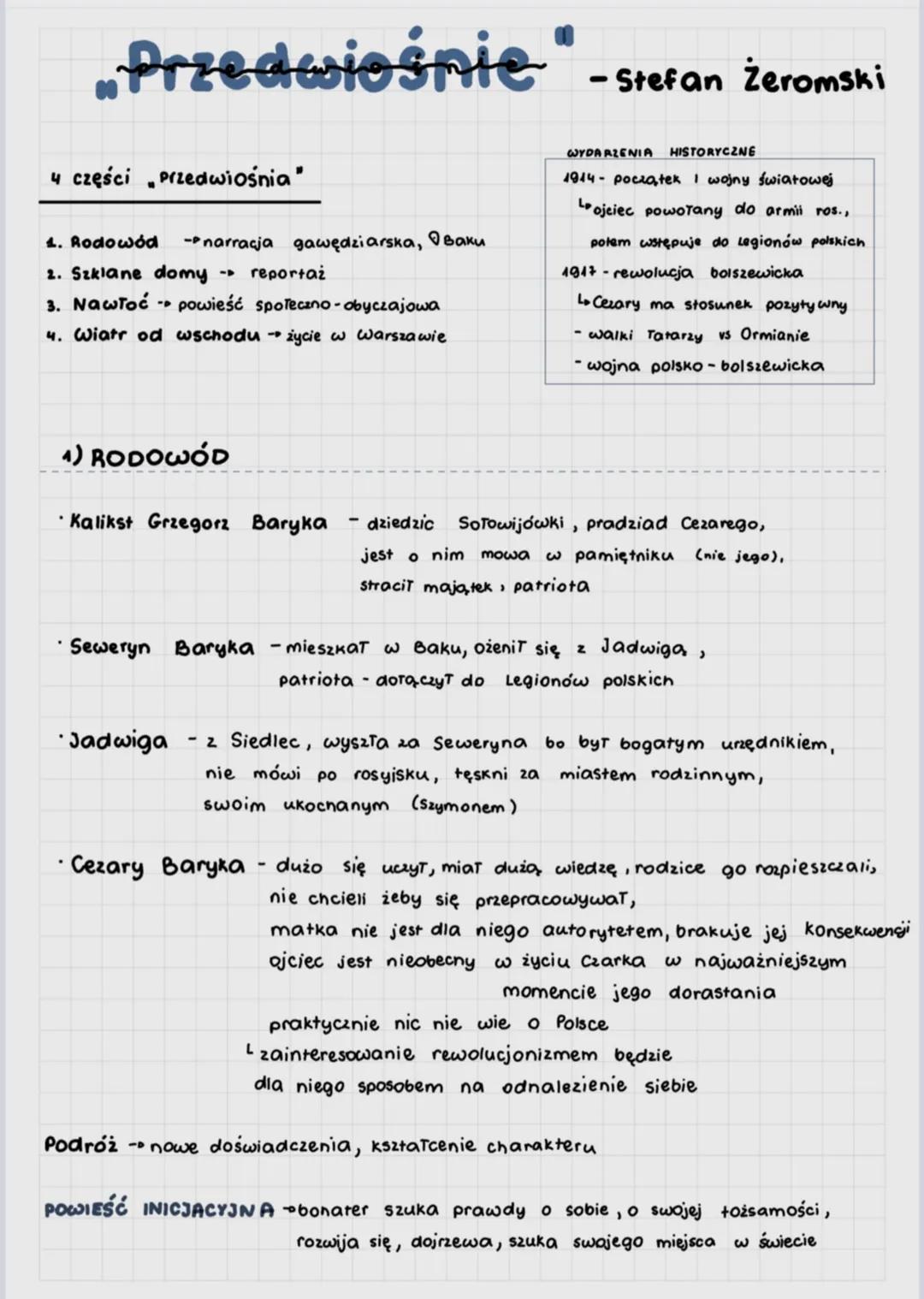 --- OCR Start ---
WYDARZENIA MAJĄCE WPŁYW
NA CEZAREG-D:
Śmierć matki
śmierć ojca
przyjazd do Polski
udział w wojnie
REWOLUCJA BOLSZEWICKA:
(