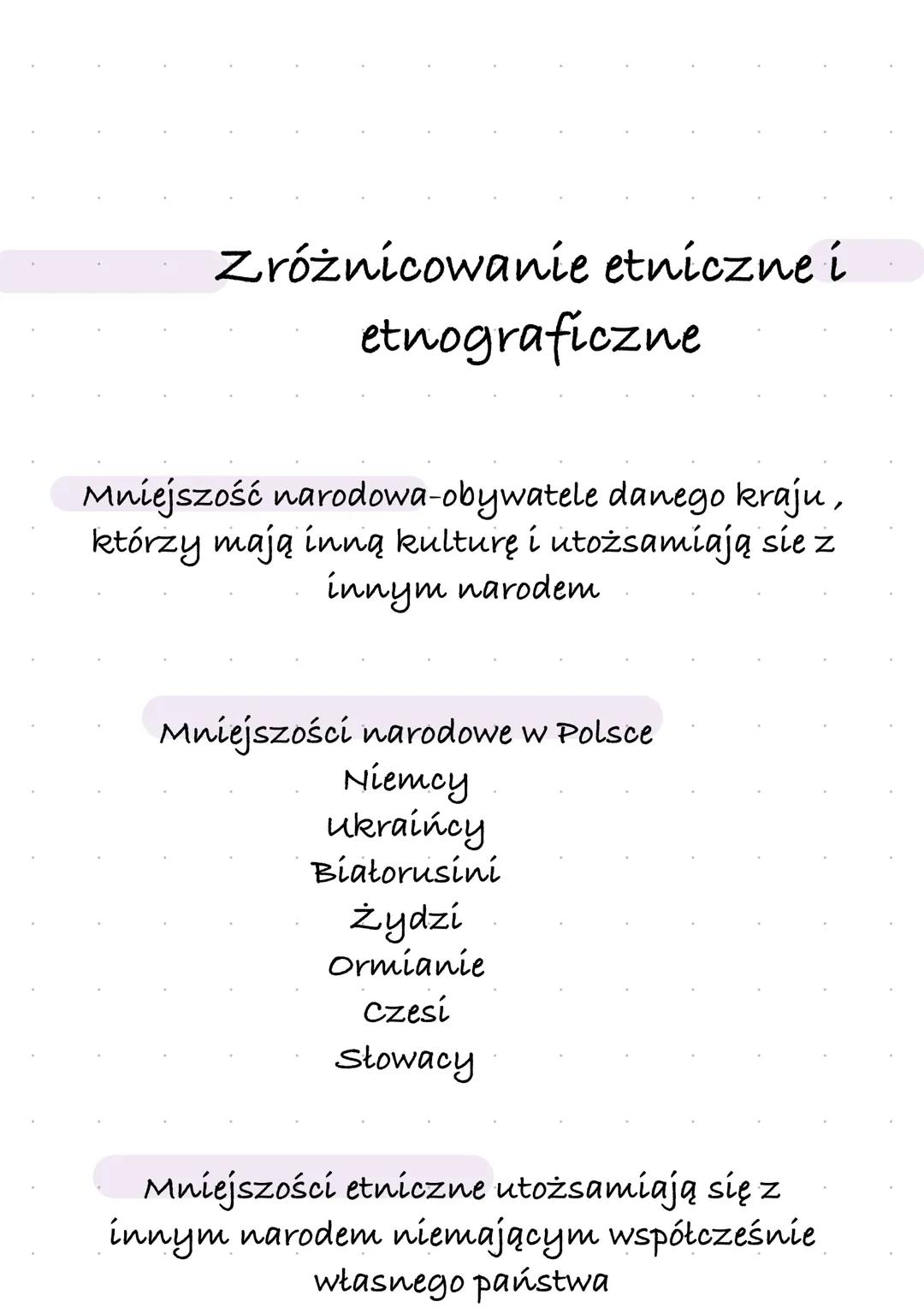 Zróżnicowanie etniczne i etnograficzne