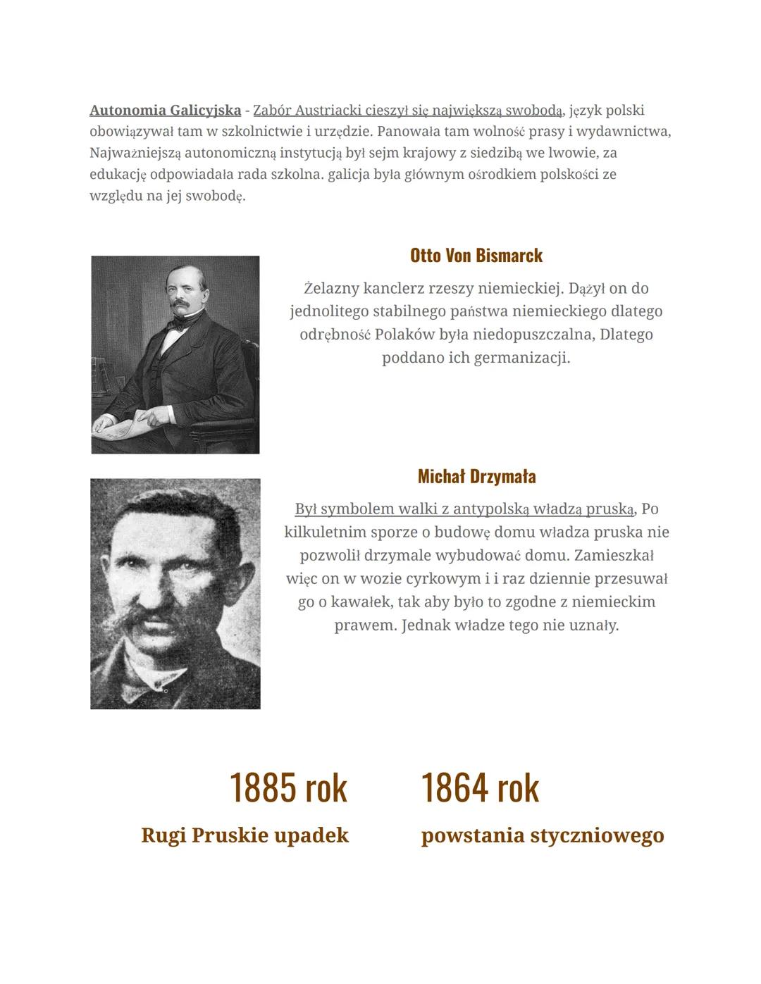 # Historia dział IV
Ziemie Polskie po wiośnie ludów
1. POWSTANIE STYCZNIOWE
1. pojęcia: praca organiczna, czerwoni i biali, branka, wojna