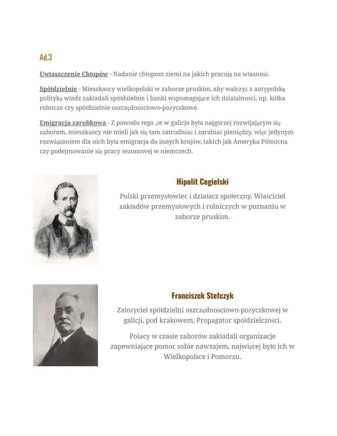 # Historia dział IV
Ziemie Polskie po wiośnie ludów
1. POWSTANIE STYCZNIOWE
1. pojęcia: praca organiczna, czerwoni i biali, branka, wojna