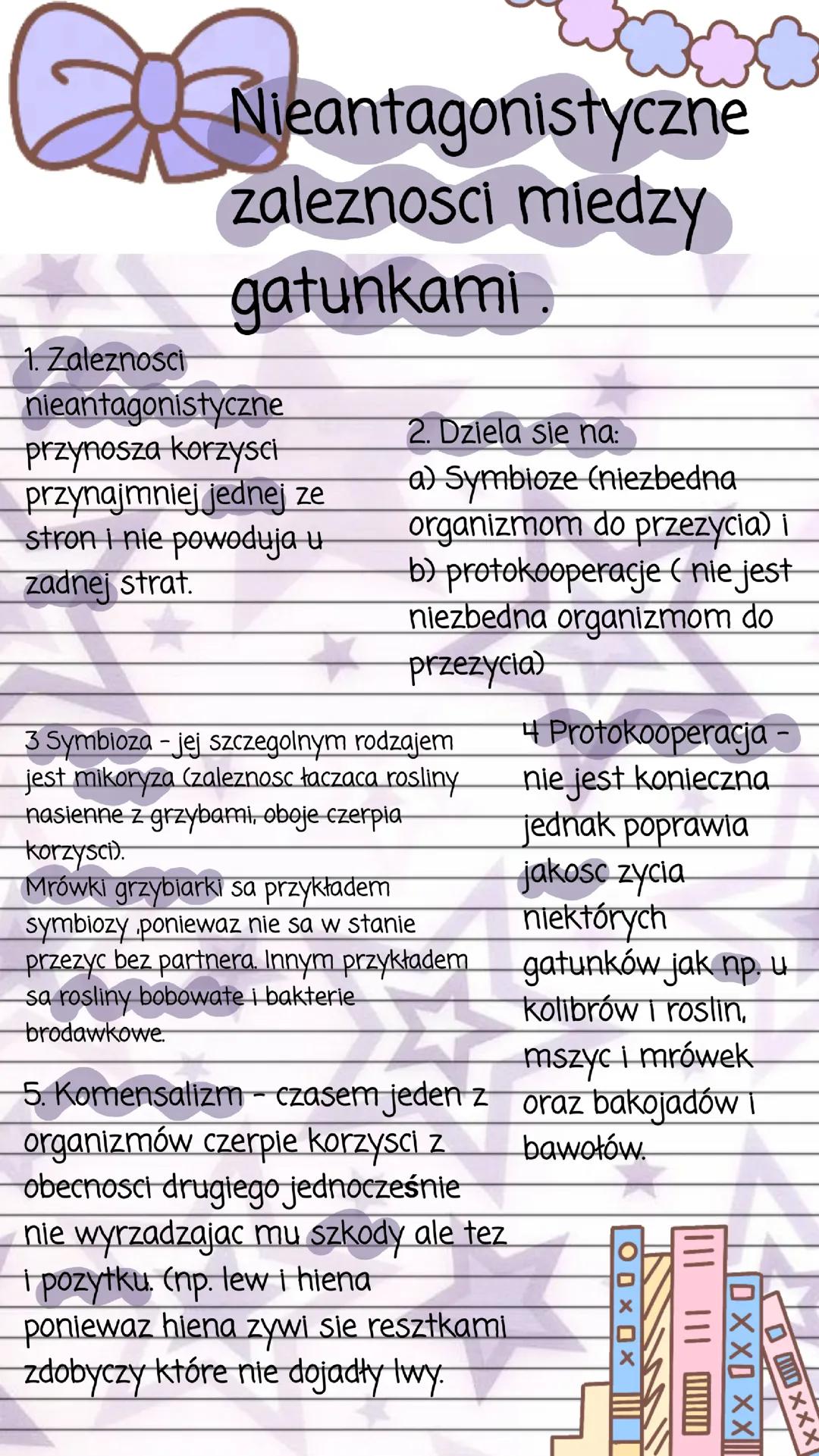 Nieantagonistyczne zaleznosci miedzy gatunkami