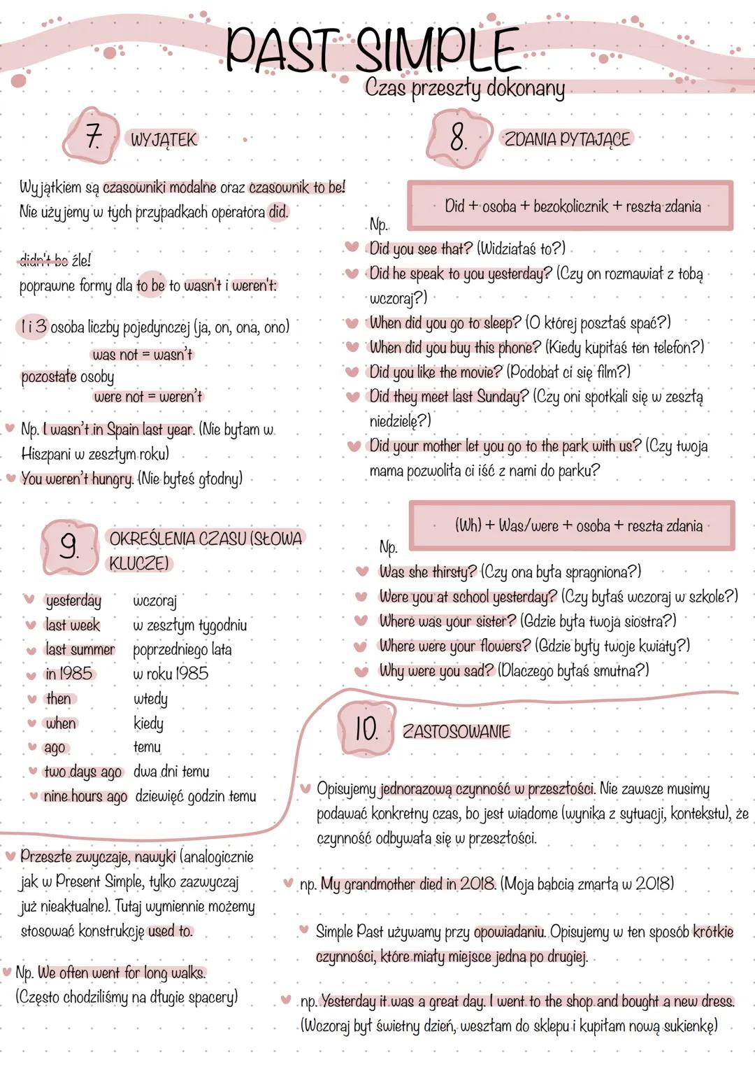 # PAST SIMPLE
## 1. ZASTOSOWANIE
Opisuje wydarzenia, które miały miejsce w
okreslonym czasie w przeszłości. Krótkó mówiąc
— informujemy, ki