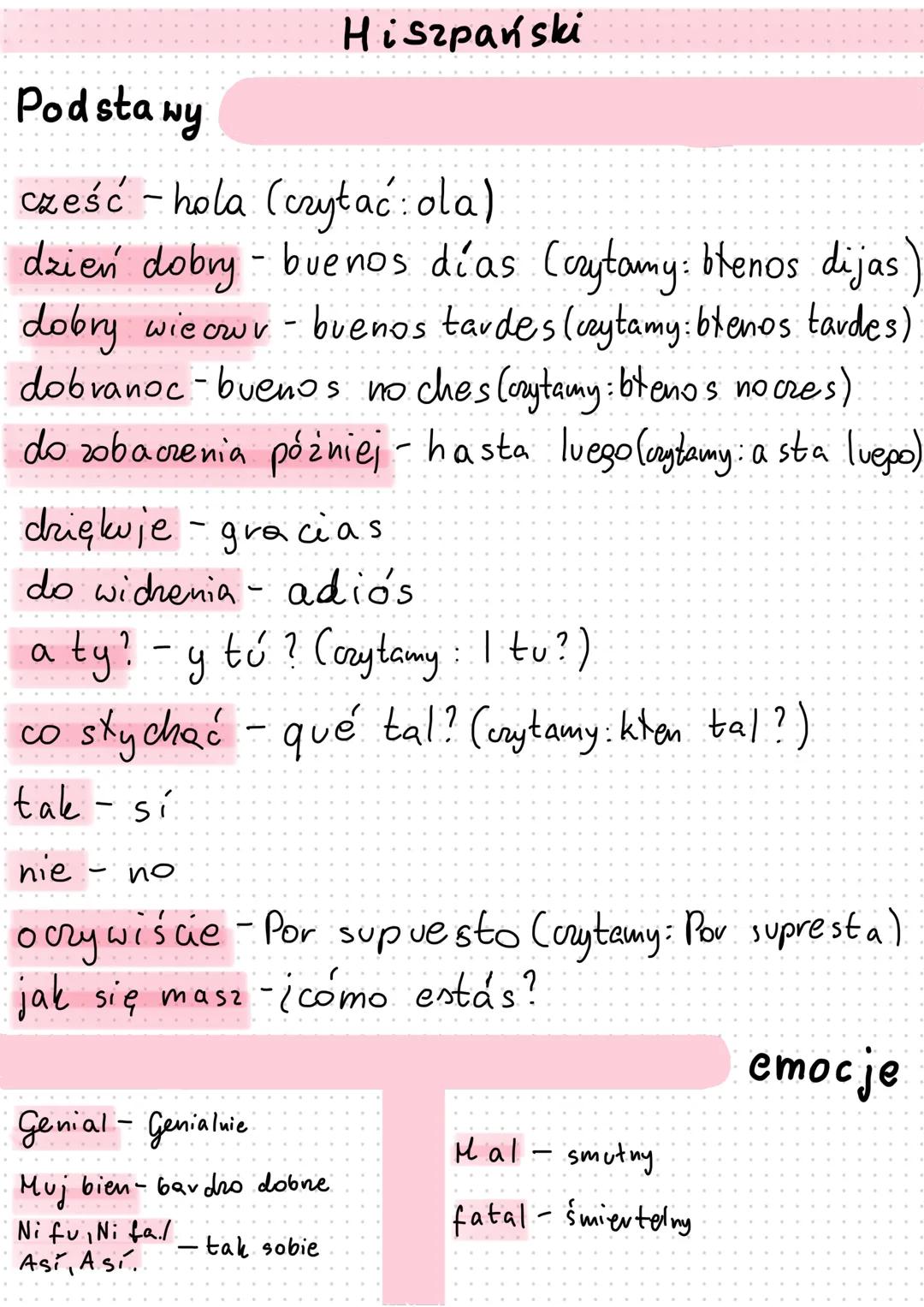 Hiszpański-podstawy