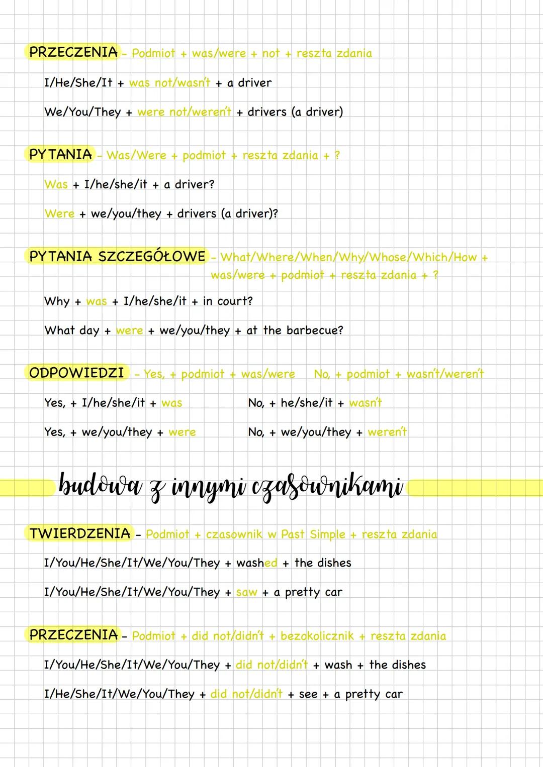 # Past Simple
-> Past Simple - czas przeszły prosty
zastosowania
-> czynności, które zakończyły się w przeszłości:
My brother was born i