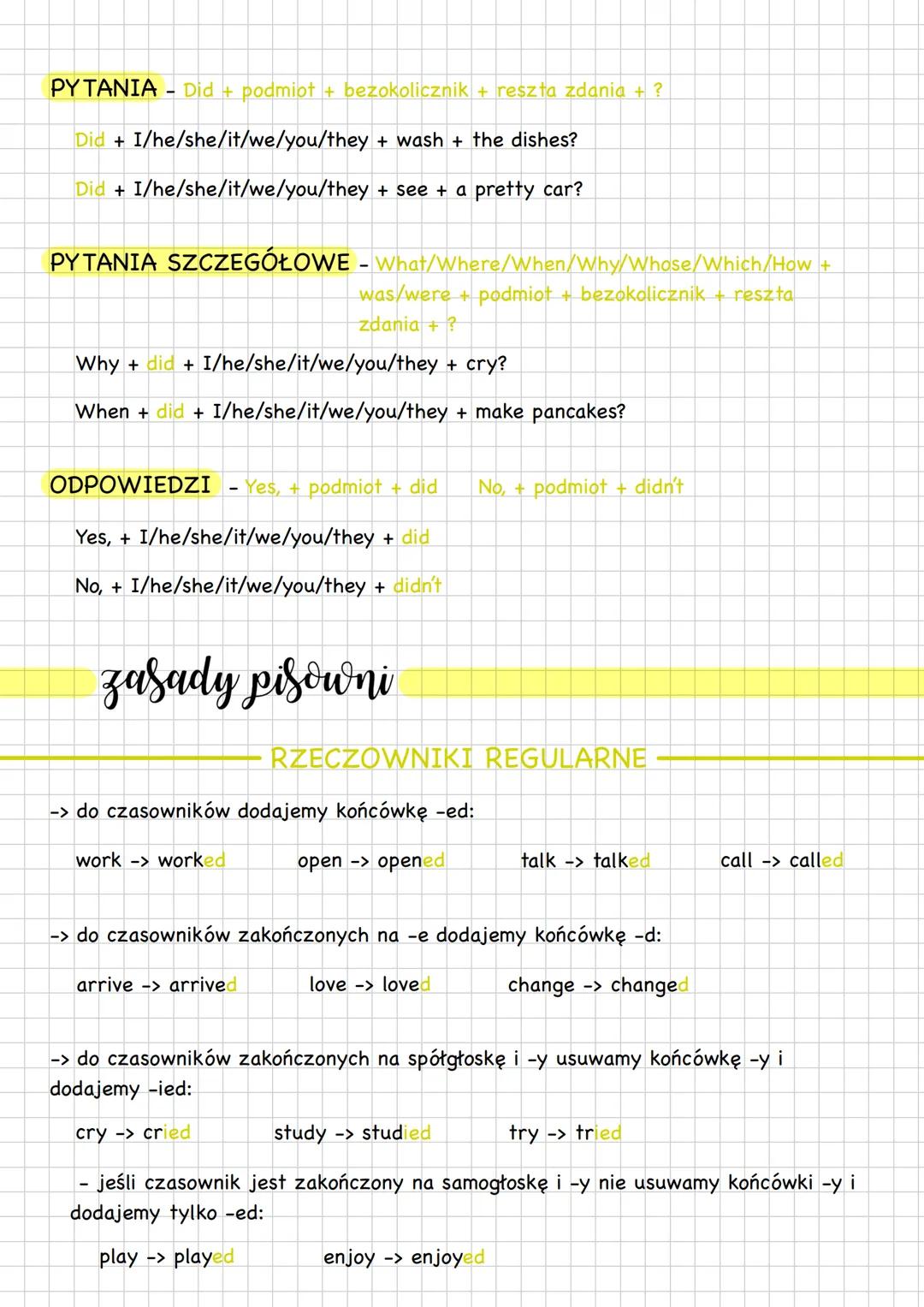 # Past Simple
-> Past Simple - czas przeszły prosty
zastosowania
-> czynności, które zakończyły się w przeszłości:
My brother was born i