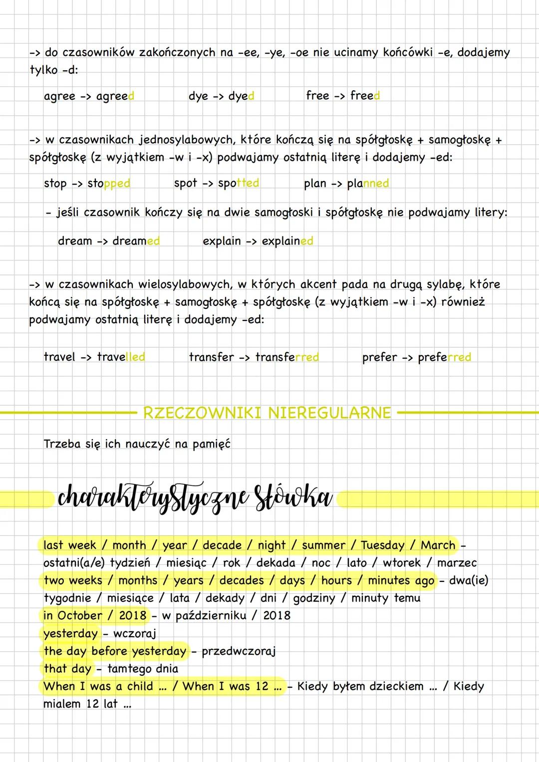 # Past Simple
-> Past Simple - czas przeszły prosty
zastosowania
-> czynności, które zakończyły się w przeszłości:
My brother was born i