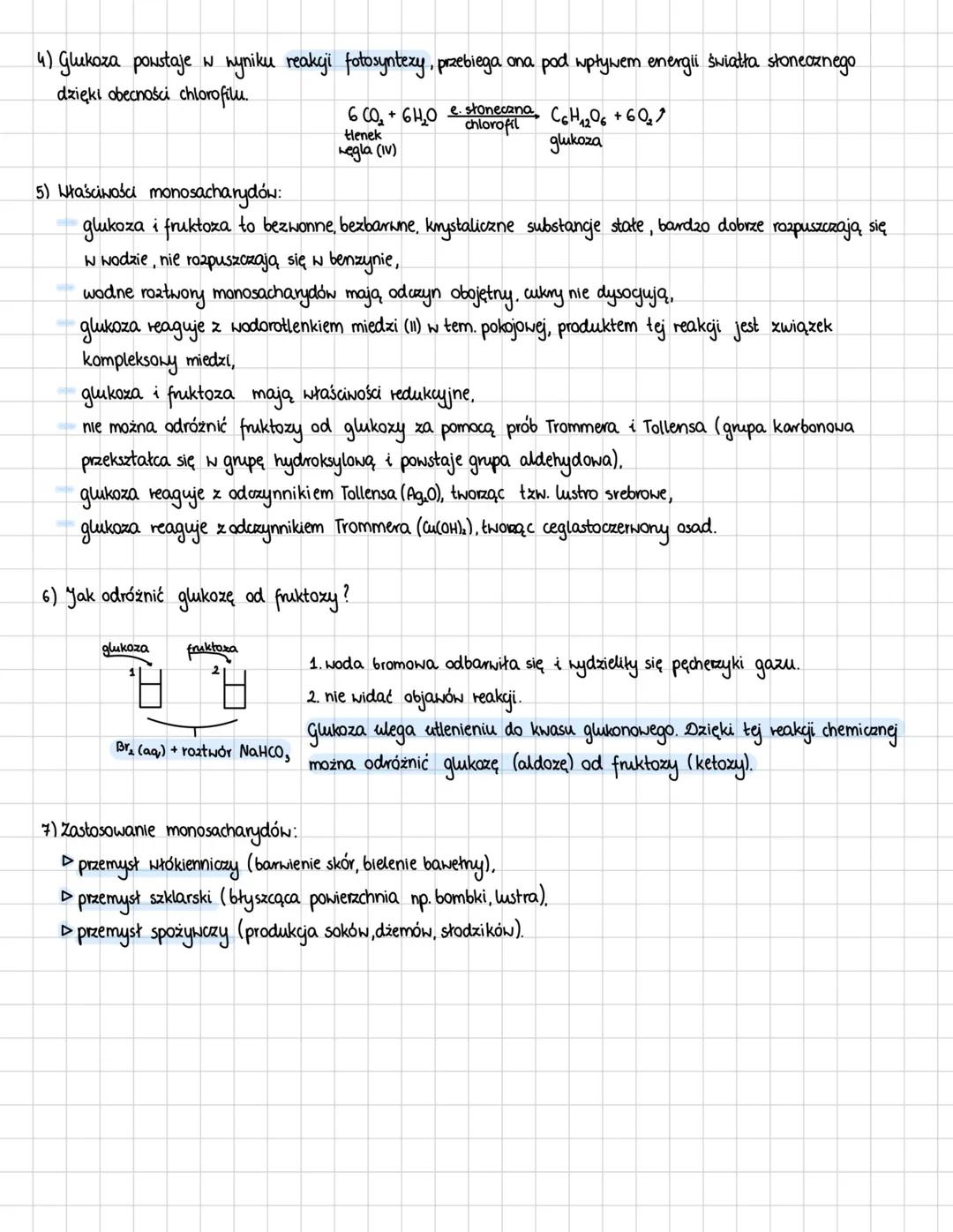 # Monosacharydy
1) Sacharydy - wielofunkcyjne pochodne węglowodorów zawierające w cząsteczkach grupy karboksylowe -OH
oraz grupę aldehydową