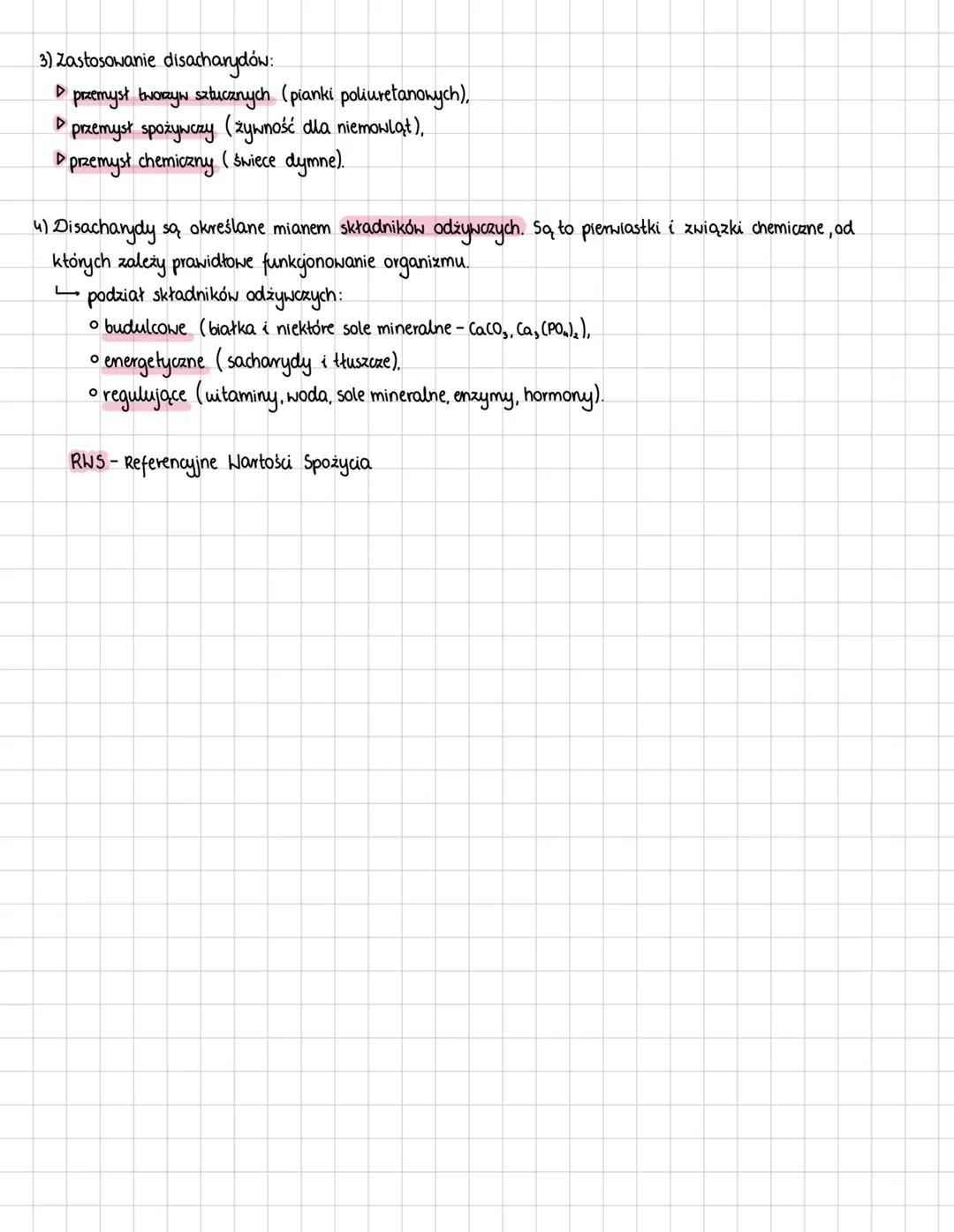 # Disacharydy
1) Disacharrydy - związki organiczne utworzone w wyniku połączenia dwóch cząsteczek monosacharydów,
zawierają w cząsteczkach