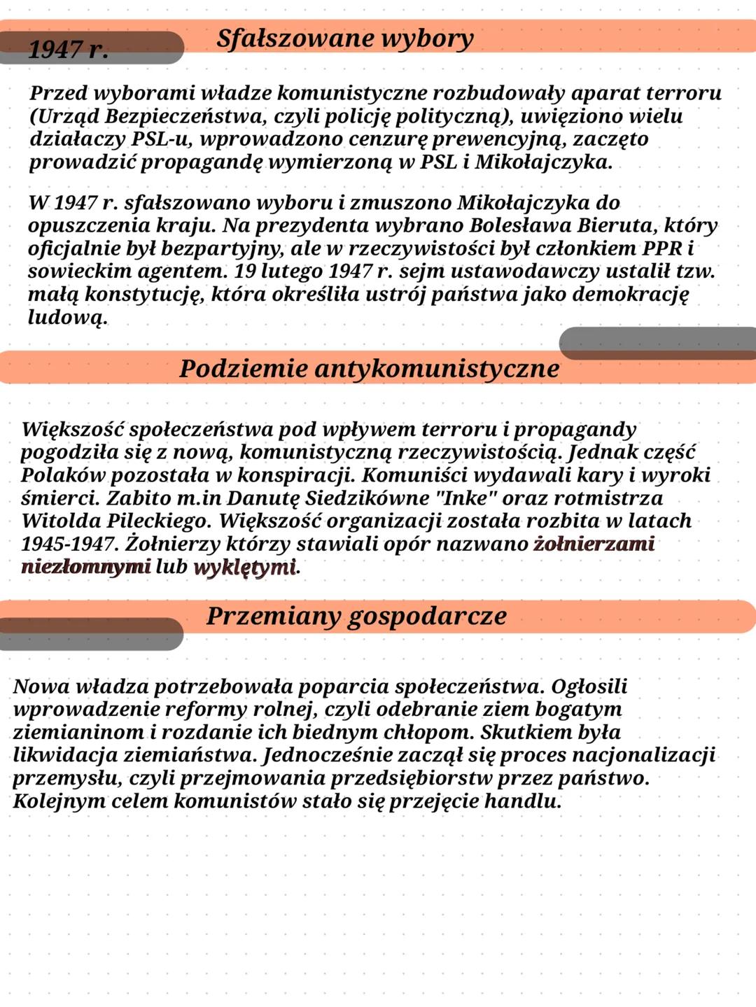 --- OCR Start ---
1945 r.
Początki władzy
komunistów w
Polsce
Nowa Polska
Podczas wojny Polska należała do zwycięskiego obozu aliantów, ale