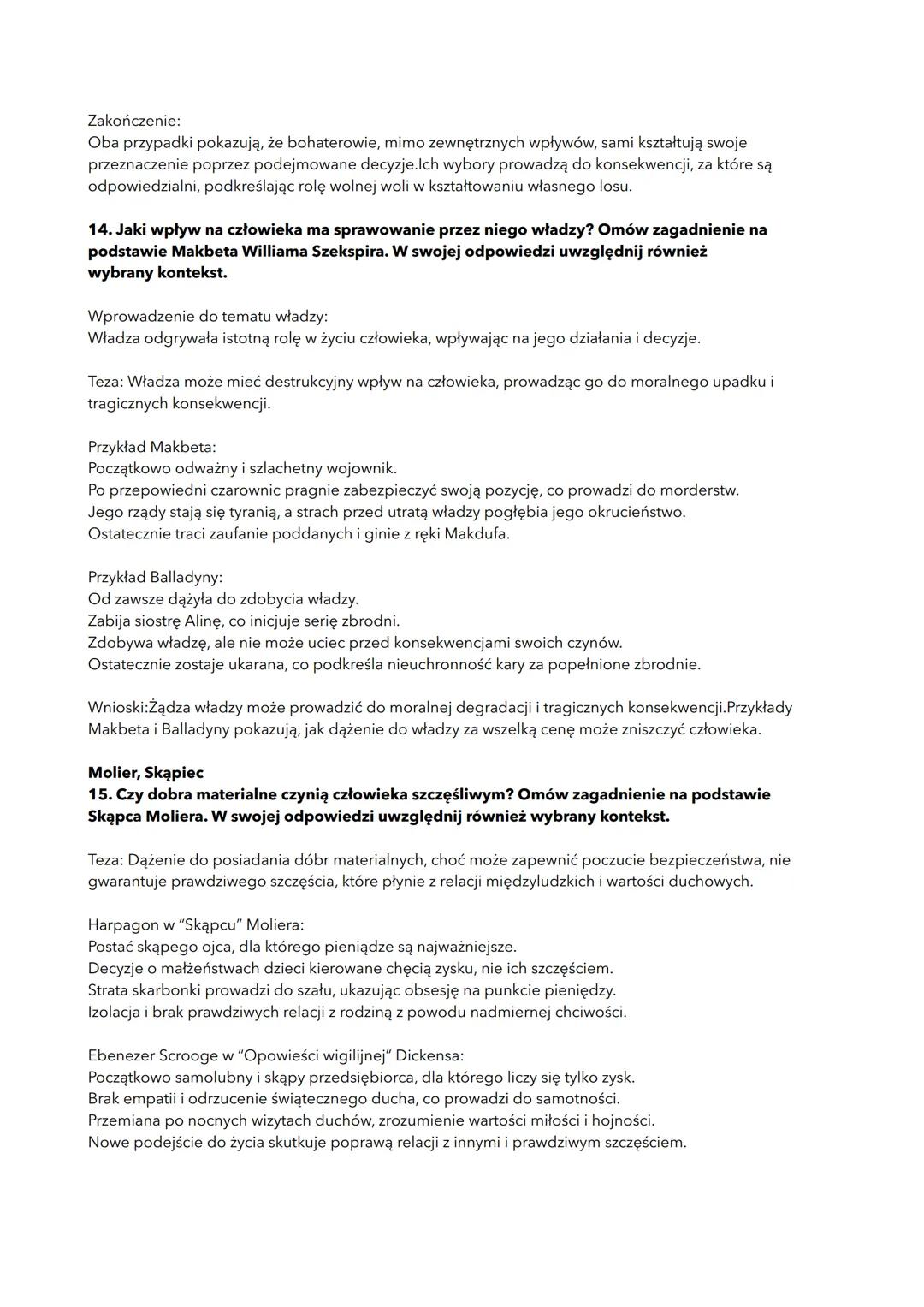 Biblia (fragmenty)
1. Motyw cierpienia niezawinionego. Omów zagadnienie na podstawie znanych Ci
fragmentów Księgi Hioba. W swojej odpowiedzi