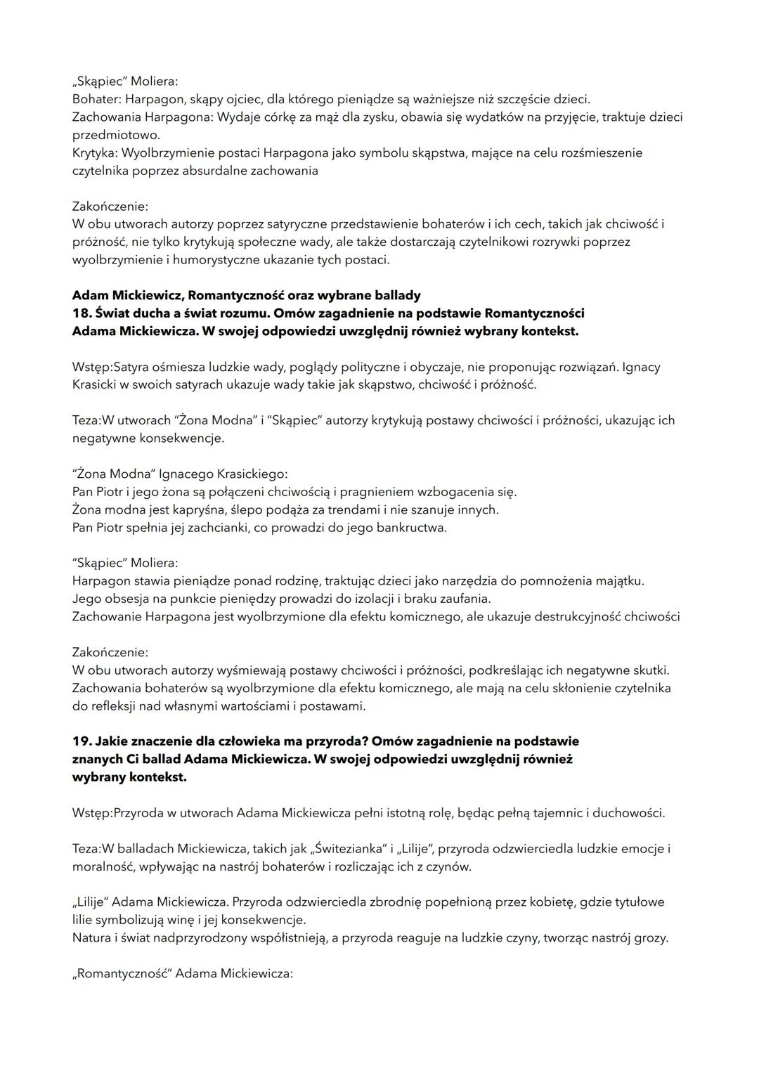 Biblia (fragmenty)
1. Motyw cierpienia niezawinionego. Omów zagadnienie na podstawie znanych Ci
fragmentów Księgi Hioba. W swojej odpowiedzi