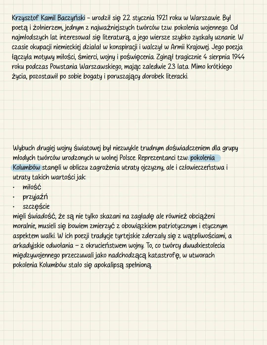 # Wojna i okupacja
**Temat:** Czasy apokalipsy spełnionej w Polsce.
zagadnienia do opracowania:
1) ramy czasowe
2) najważniejsze wydarzeni