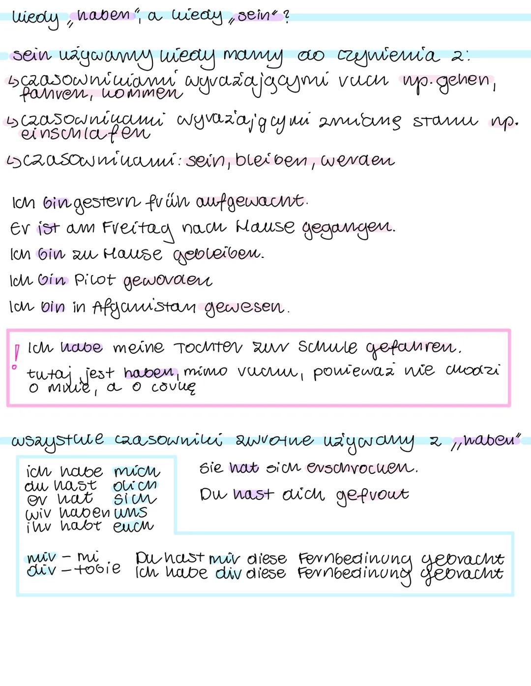 # CZAS PRZESZŁY PERFECT
Czas preszty pryutad
| Perfect | Pratevitum |
| ----------- | ----------- |
| Ev nat wenig geschlafen | Ev Schlief