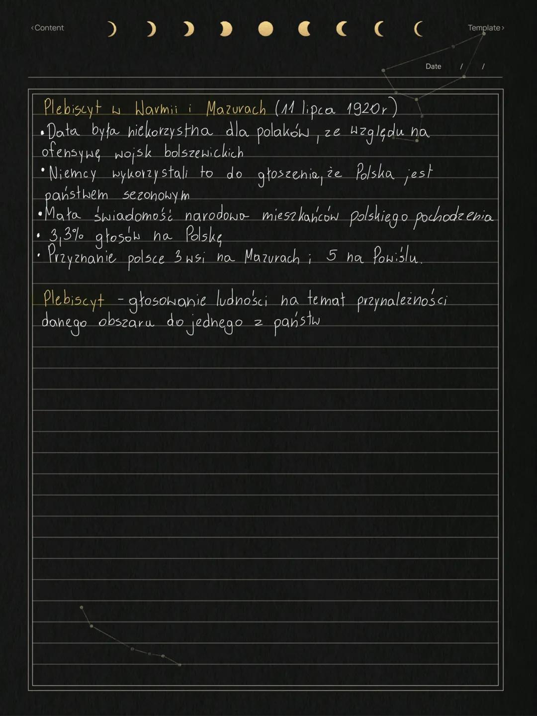 <Content )))...(☐(
I
Date
•Niemcy zwolnili Józefa Piłsudzkiego 10 listopada 1918,
tego samego dnia przybył on do Warszawy i 11
listopada prz