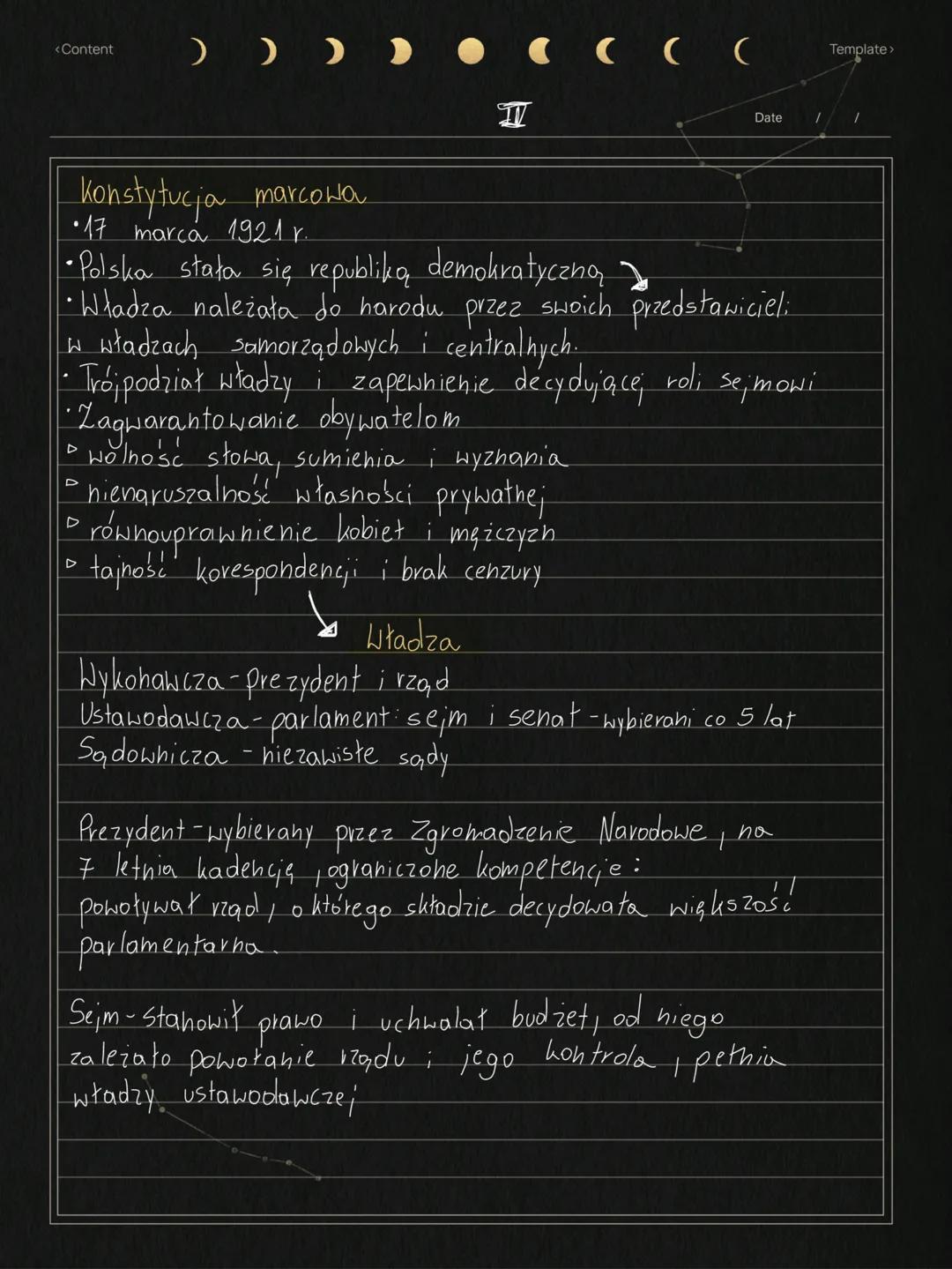 <Content )))...(☐(
I
Date
•Niemcy zwolnili Józefa Piłsudzkiego 10 listopada 1918,
tego samego dnia przybył on do Warszawy i 11
listopada prz