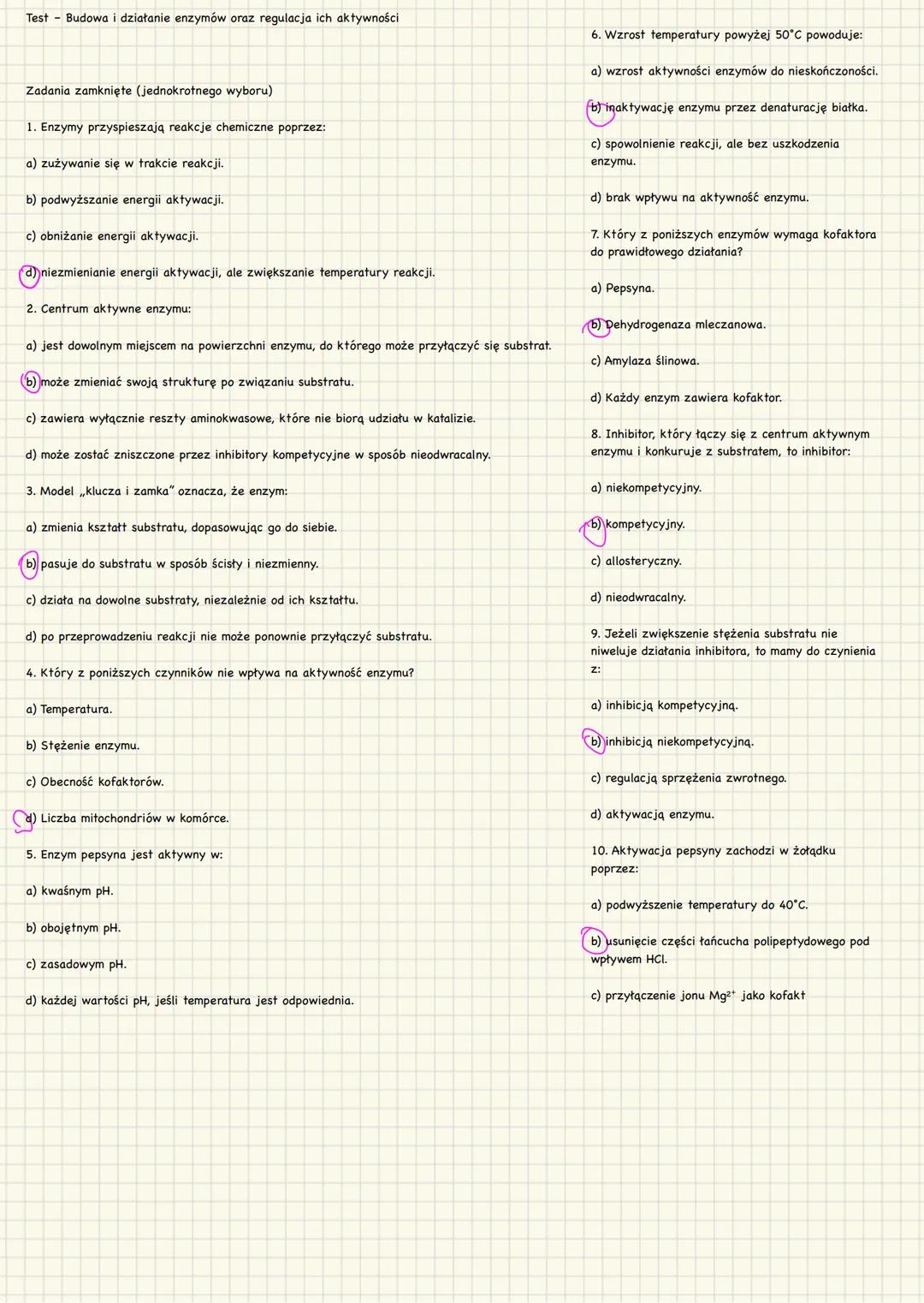 --- OCR Start ---
Budowa i działanie enzymów "
1. Enzymy – definicja i ogólna charakterystyka
• Enzymy to biokatalizatory, czyli białka (rza