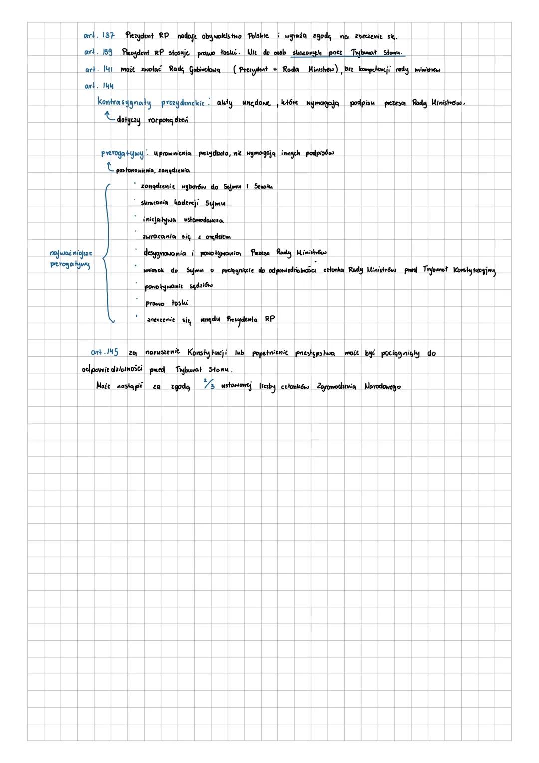 # prezydent RP
kadencja prezydenta trua 5 lata, można sprawować urząd maksymalnie 3 razy
art. 127 Wybory.
- powszechne
- rowne
- bezpośre