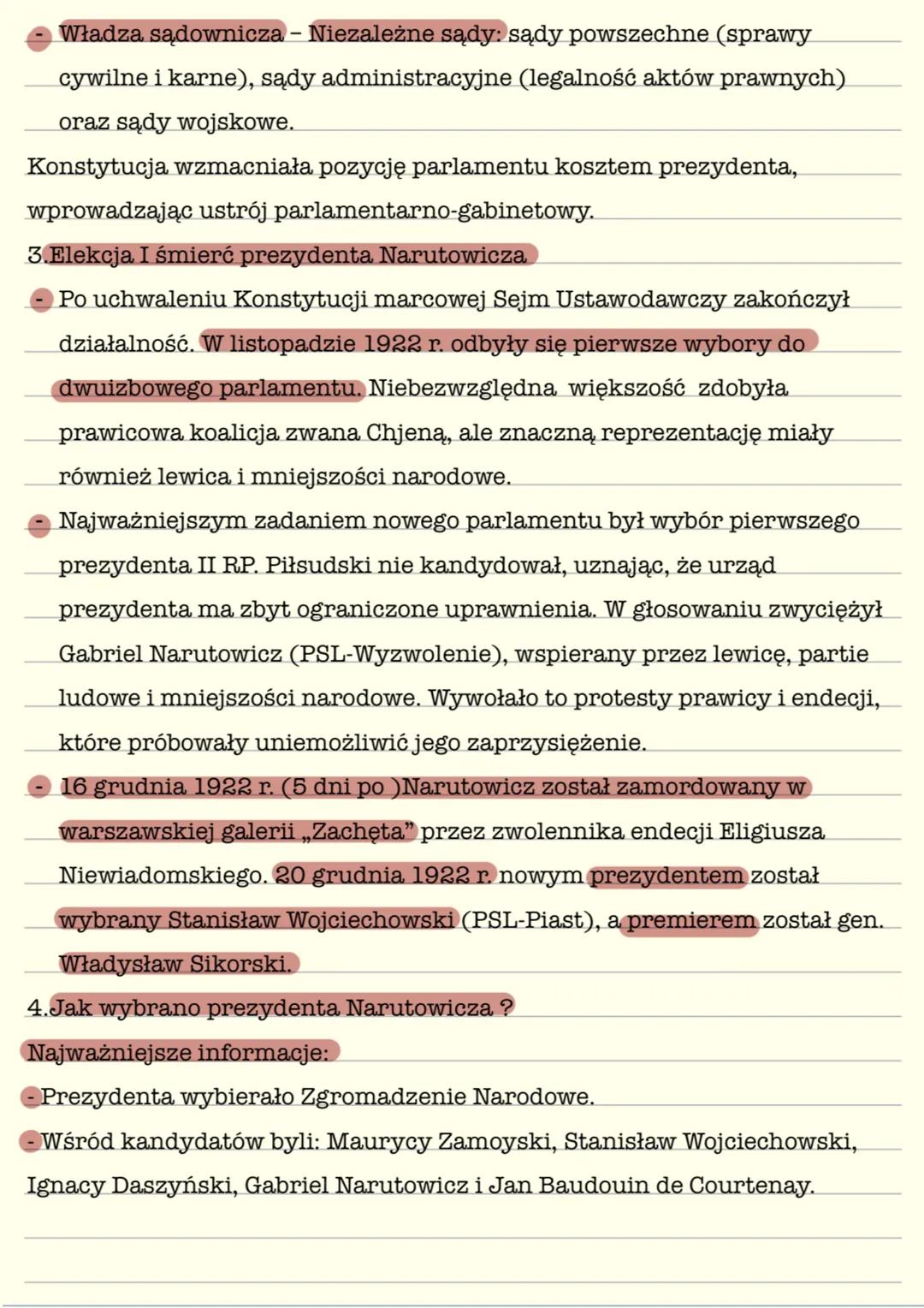 # Rządy Parlamentarne
1.Konstytucja marcowa-1921 r.
* Po odzyskaniu niepodległości Polska nie miała ustalonych granic, co
wpłynęło n