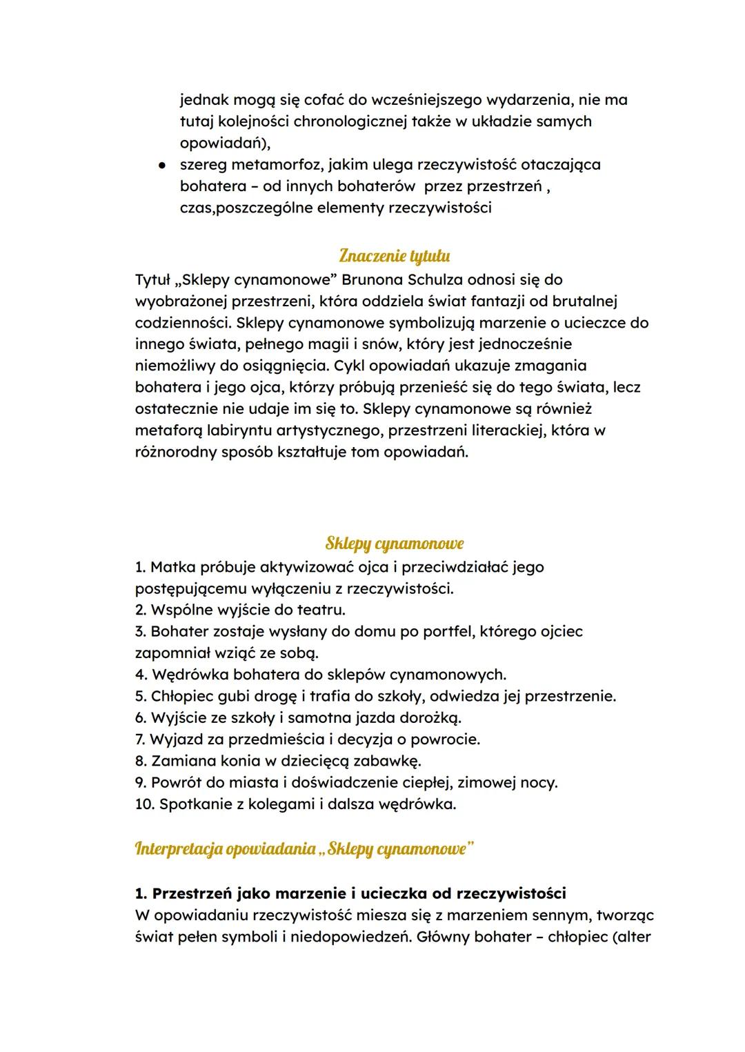 --- OCR Start ---
Sklepy cynamonowe
O autorze Bruno Schulz
• Urodzony w drohobyczu
Pochodził z zasymilowanej rodziny żydowskiej
Jego rodzice