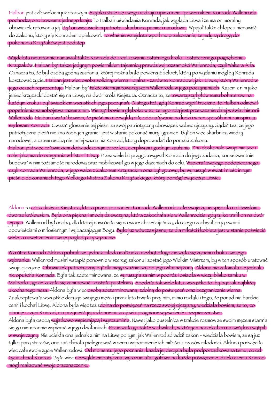 --- OCR Start ---
W dalszej części utworu, na jaw wychodzą prawdziwa tożsamość i misja Konrada. Bohater urodził się na litewskiej wsi.
Jako
