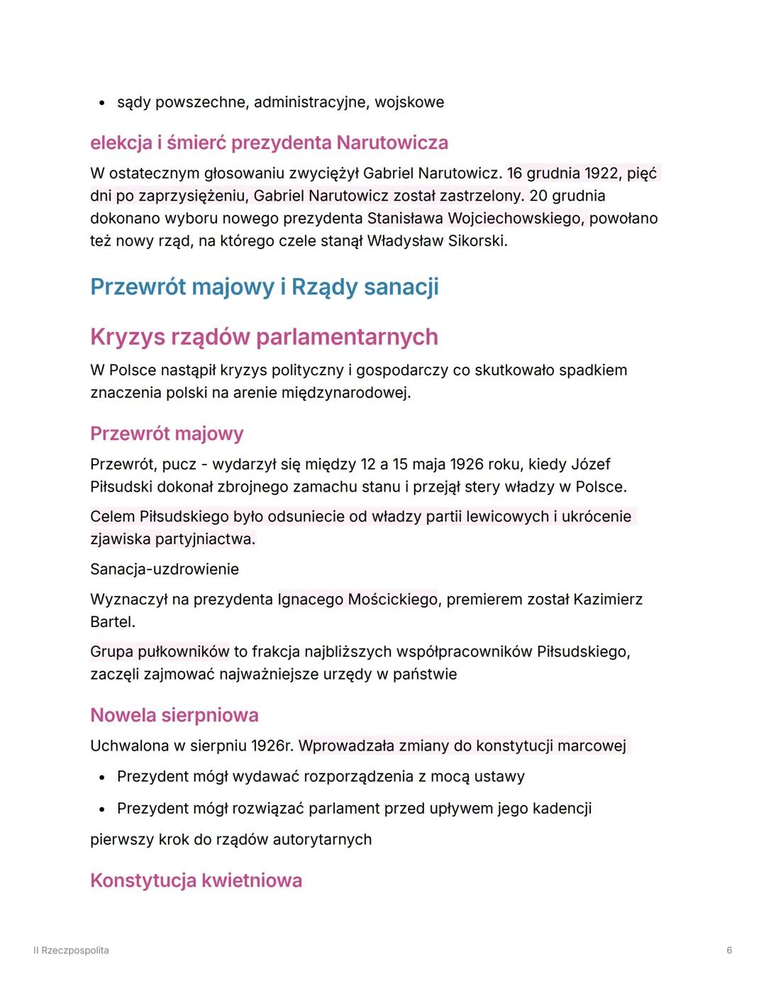 --- OCR Start ---
II Rzeczpospolita
odrodzenie Rzeczypospolitej
pierwsze ośrodki władzy
- w królestwie polskim w Warszawie powstała rada reg