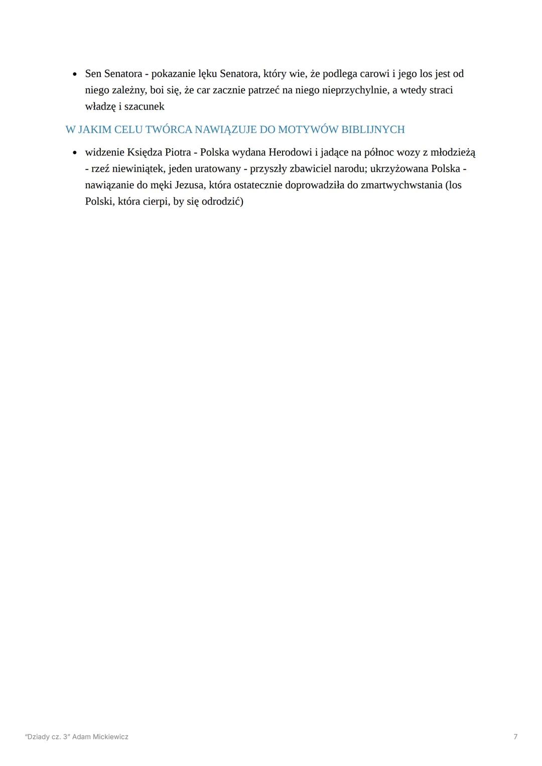 # “Dziady cz. 3” Adam Mickiewicz
Dramat ma związek z represjami, które spadły na Polaków po upadku powstania
listopadowego. Mickiewicz zwra