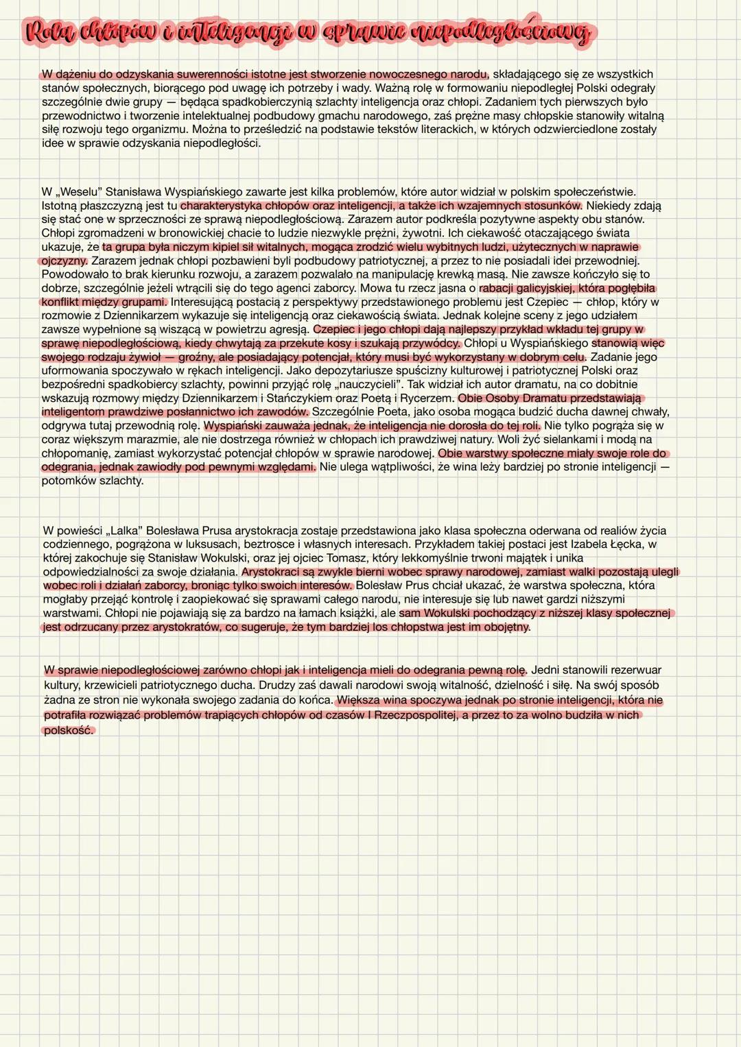 # Rola chtopów i inteligengi w prawie nropologbécroug
W dążeniu do odzyskania suwerenności istotne jest stworzenie nowoczesnego narodu, skł