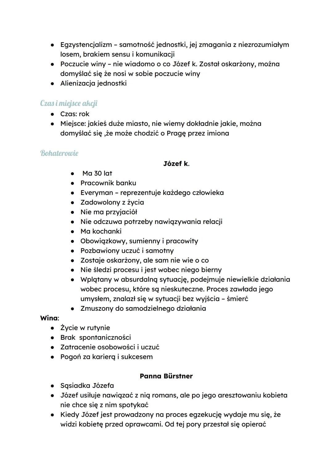 --- OCR Start ---
Autor: Franz kafka
Proces
Geneza: kafka pisał proces intensywnie przez kilka miesięcy w 1914 roku.
Porzucił jednak niedoko