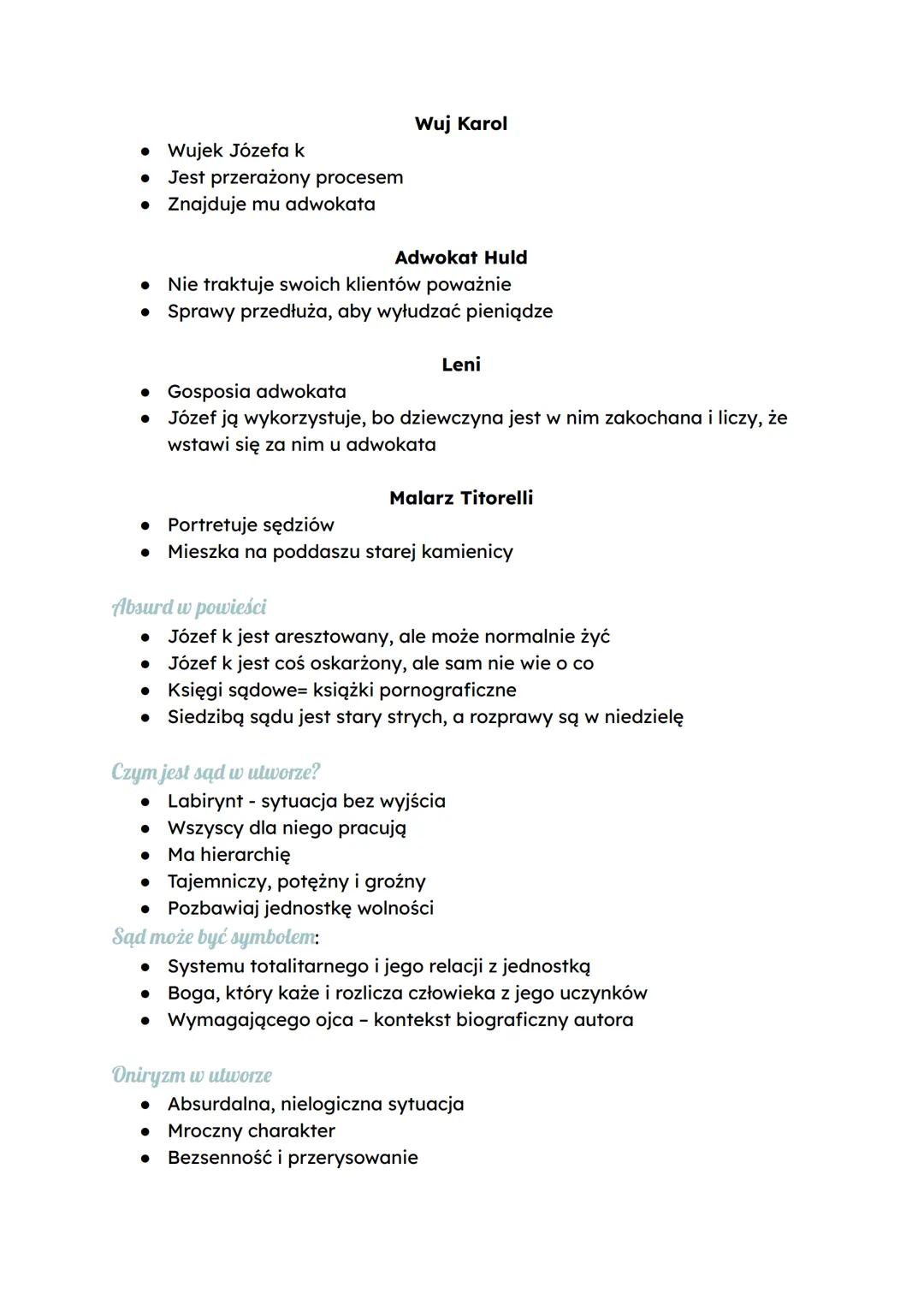 --- OCR Start ---
Autor: Franz kafka
Proces
Geneza: kafka pisał proces intensywnie przez kilka miesięcy w 1914 roku.
Porzucił jednak niedoko