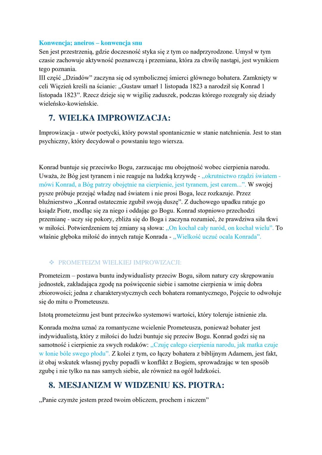 # DZIADY CZ.III
1. GENEZA UTWORU:
* Kontekst biograficzny - po powstaniu listopadowym Mickiewicz osiadł we Francji,
gdzie tworzył dla W