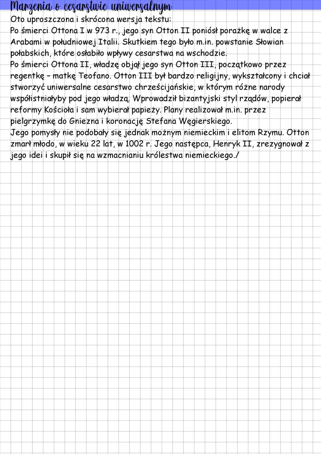 # Czasy Ottonów
Daty:
814. - śmierć Karola Wielkiego
843v. traktat z Verdun
955-bitwa neia rieka, Lean
9627.- koronaeja cesarska Otona