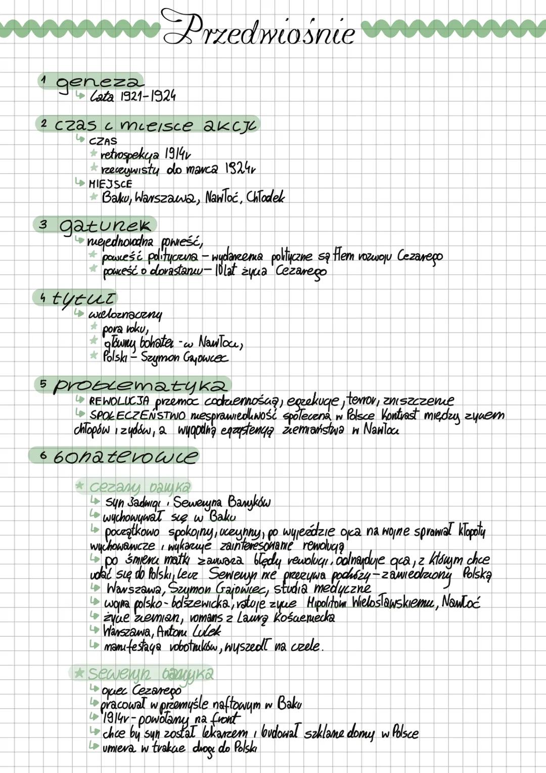 # Przedwiośnie
1 geneza
* Cata 1921-1924
2 czas c mieisce 2KCJL
* CZAS
* retrospekya 1914v
* rzeczywisty do manca 1924r
* MIEJSCE
* Bal
