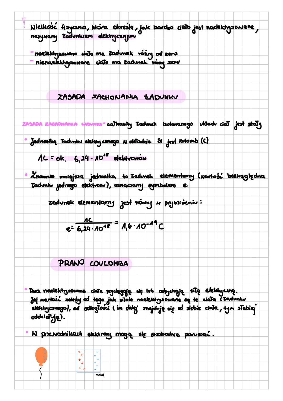 # ŁADUNKI ELEKTRYCZNE
* Istnieją DNA RODZAJE ŁADUNKON ELEKTRYCZNYCH: tadunki dodatnie i ujemne.
Jeśli dua ciała mają ładunki o tym samym