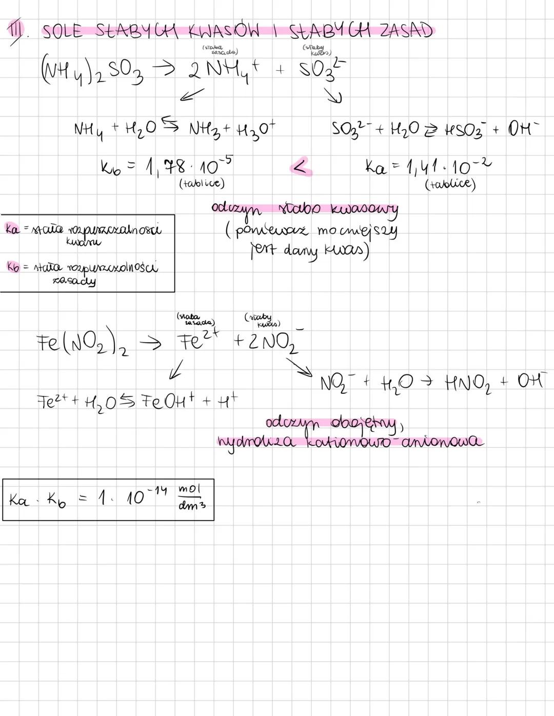 --- OCR Start ---
HYDROLIZA
HYDROLIZA - reakcja jonów soli z wodą
W wyniku hydrolizy powstają słabe elektrolity.
Hydrolizie NIE ulegają - so
