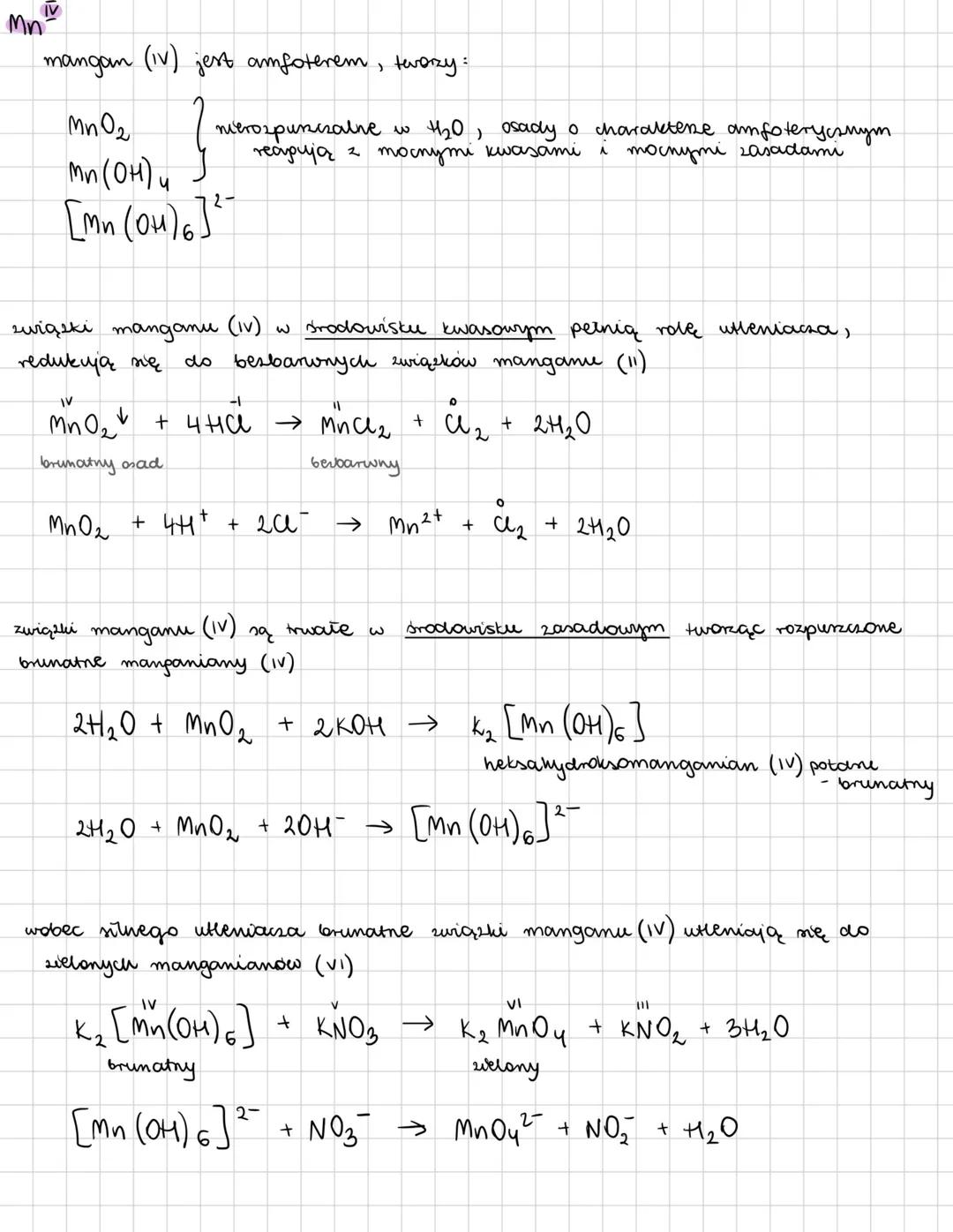 # MANGAN
srebrzystobiaty metal 2 różowym potyslewem, średioaktywny
25 Mn :
$1s^2 2s^2 2p^6 3s^2 3p^6 4s^2 3d^5$
↑↓
↑↑↑↑↑
èè walencyjne
25