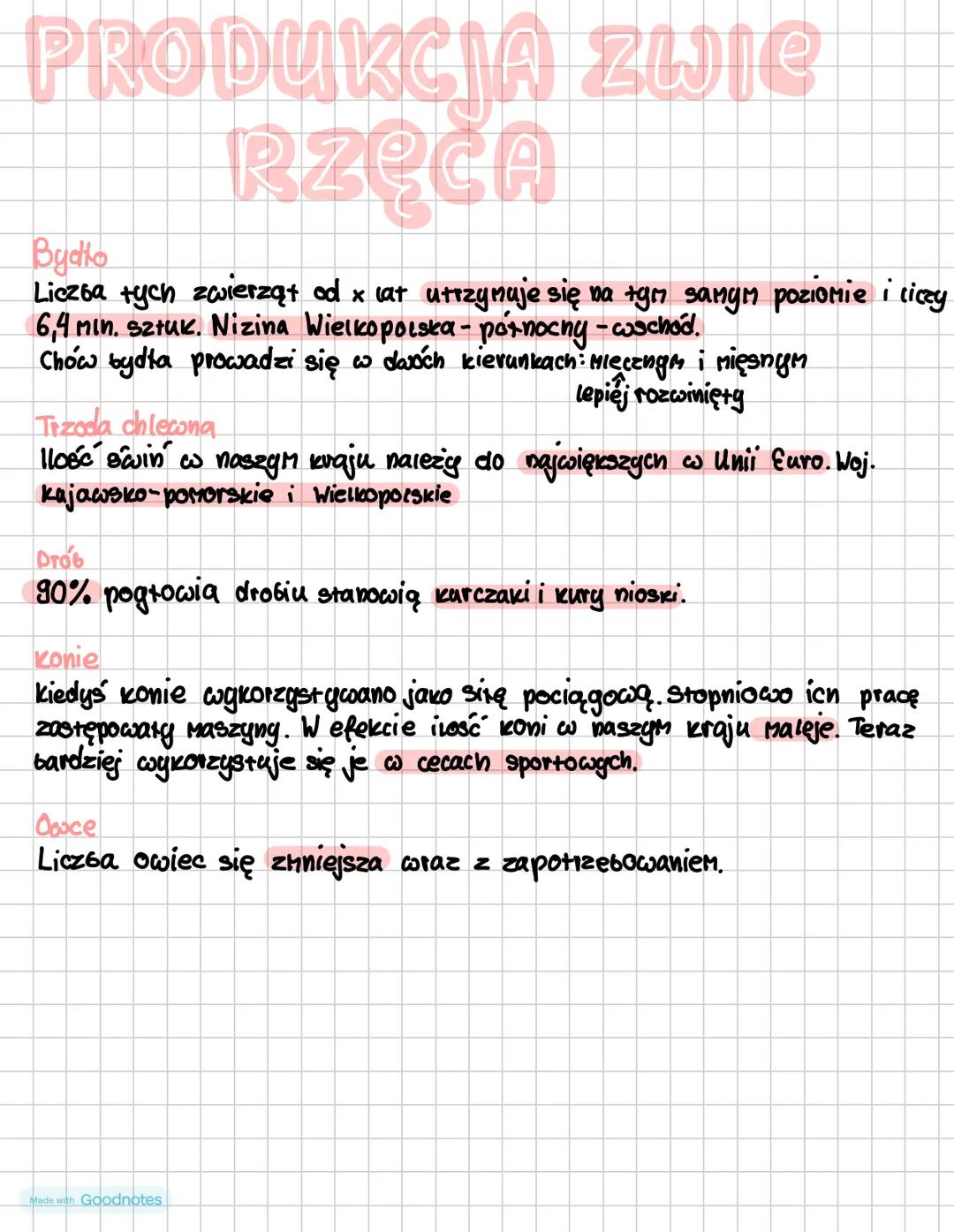 # PRODUKCJA ZWIE
RZęČA
Bydto
Liczba tych zwierząt od x cat utrzymuje się na tym samym poziomie i liczy
6,4 min. sztuk. Nizina Wielkopolska-