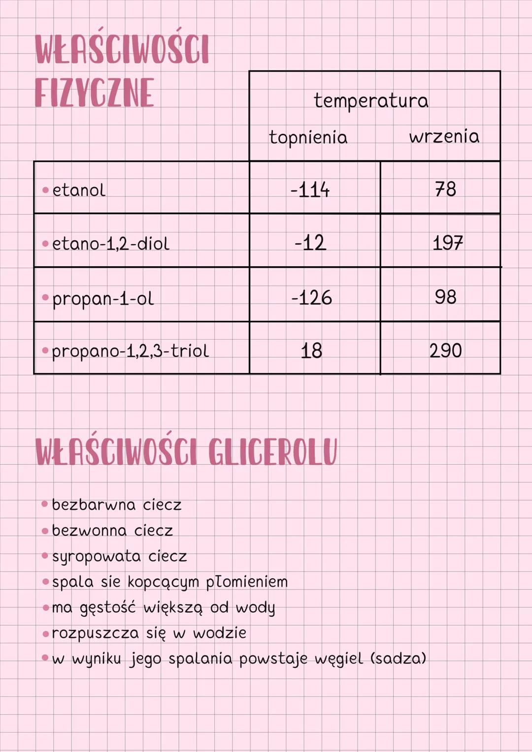 # ALKOHOLE POLIHYDROKSYLOWE
# TWORZENIE NAZW
nazwy systematyczne tworzy się dodając na końcu Tącznik -ol
a przed nim liczbę grup hydroksylo