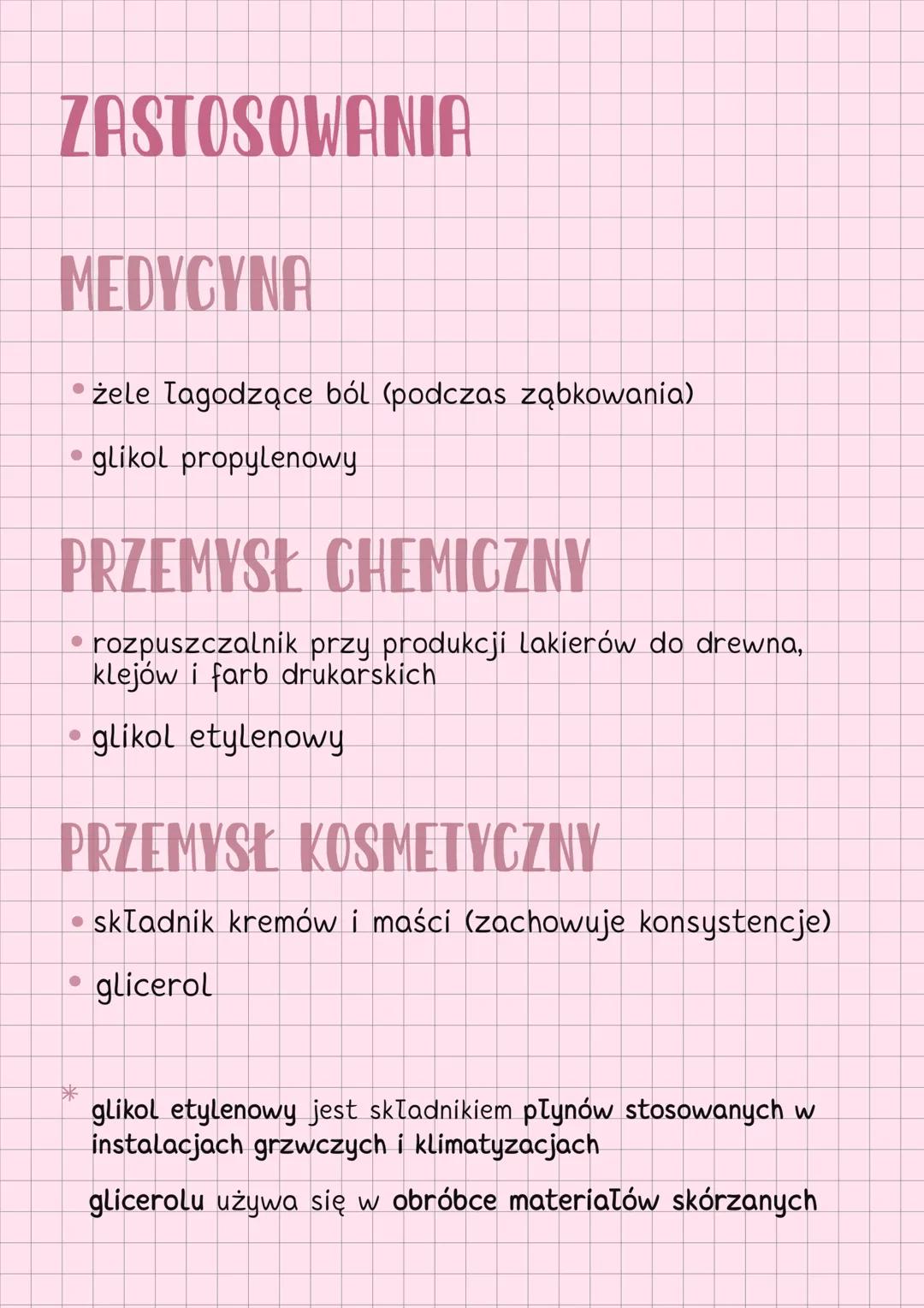 # ALKOHOLE POLIHYDROKSYLOWE
# TWORZENIE NAZW
nazwy systematyczne tworzy się dodając na końcu Tącznik -ol
a przed nim liczbę grup hydroksylo
