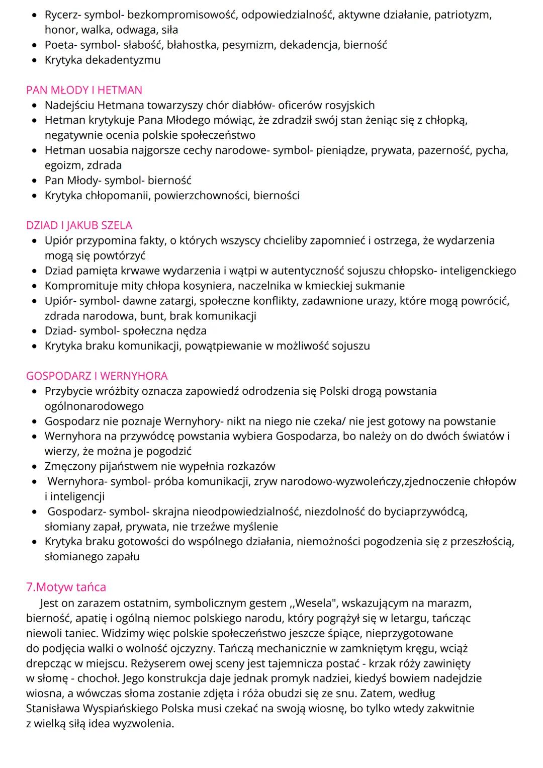 --- OCR Start ---
1.Obraz polskiej inteligencji
Wesele
• Zachwycają się wsią, przyrodą, wiejską ciszą, strojami, obyczajami, ale są to tylko
