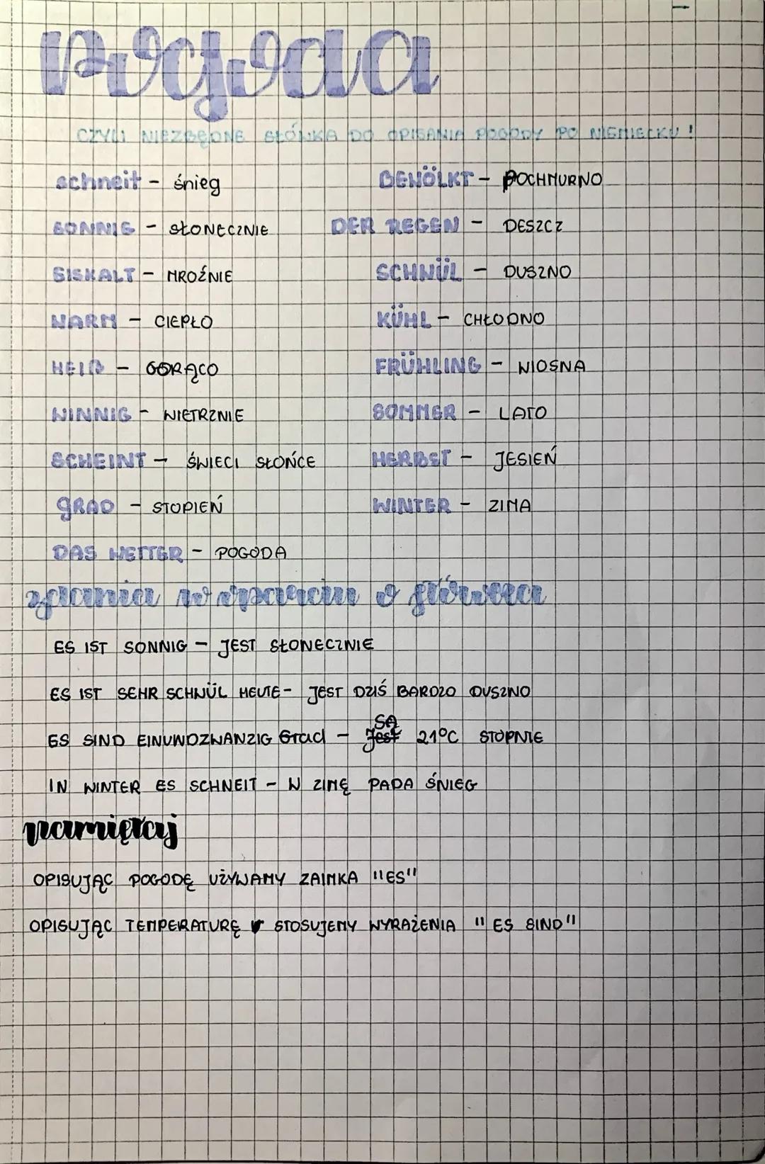 Pogoda po Niemiecku: Słownictwo i Zdania