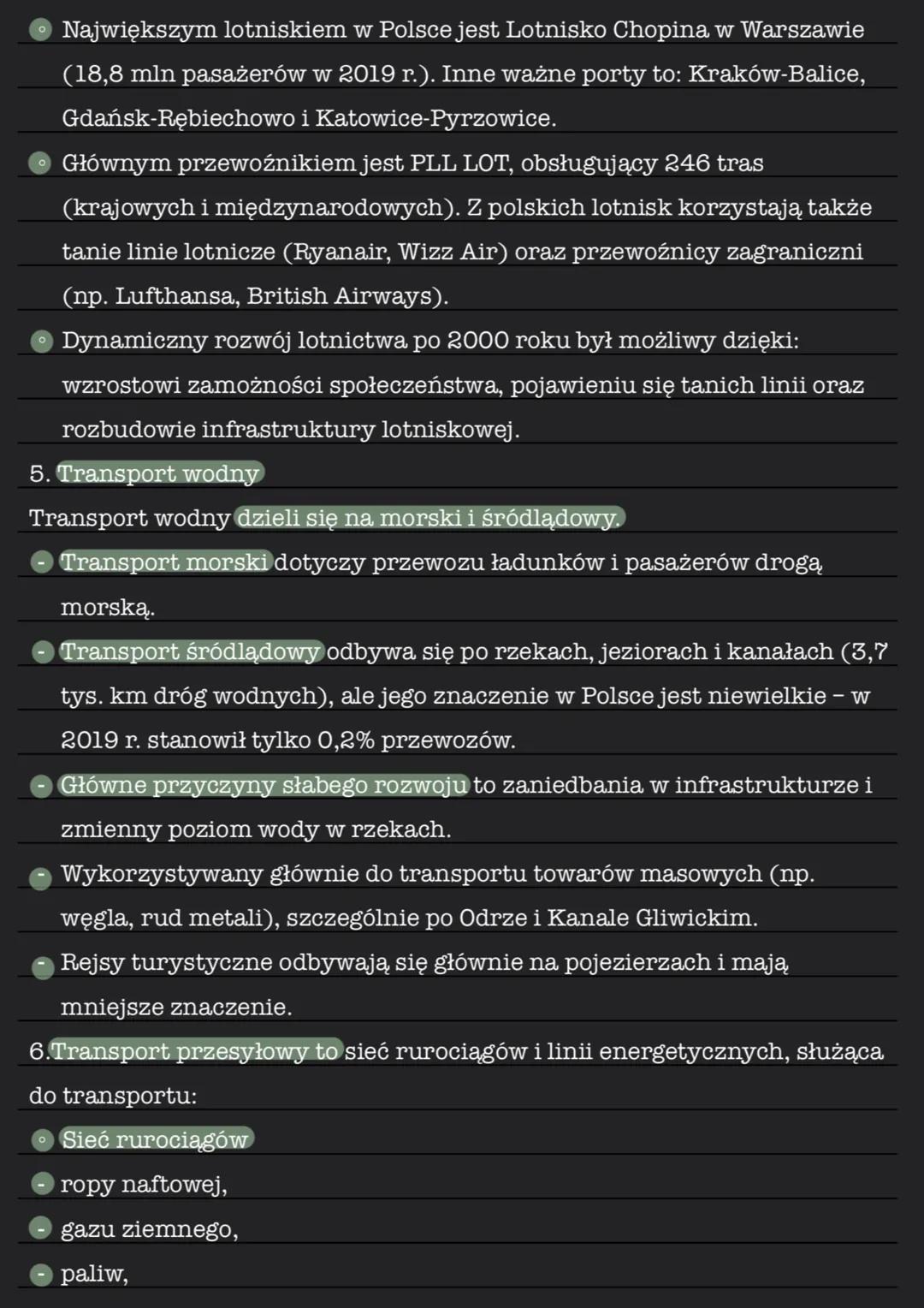 Transport w Polsce
1.Przyczyny zmian w polskim transporcie
- Pod koniec XX wieku sieć transportowa była przestarzała i
niedostosowana do pot