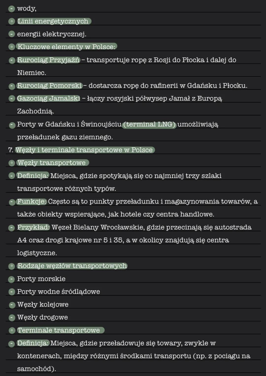 Transport w Polsce
1.Przyczyny zmian w polskim transporcie
- Pod koniec XX wieku sieć transportowa była przestarzała i
niedostosowana do pot