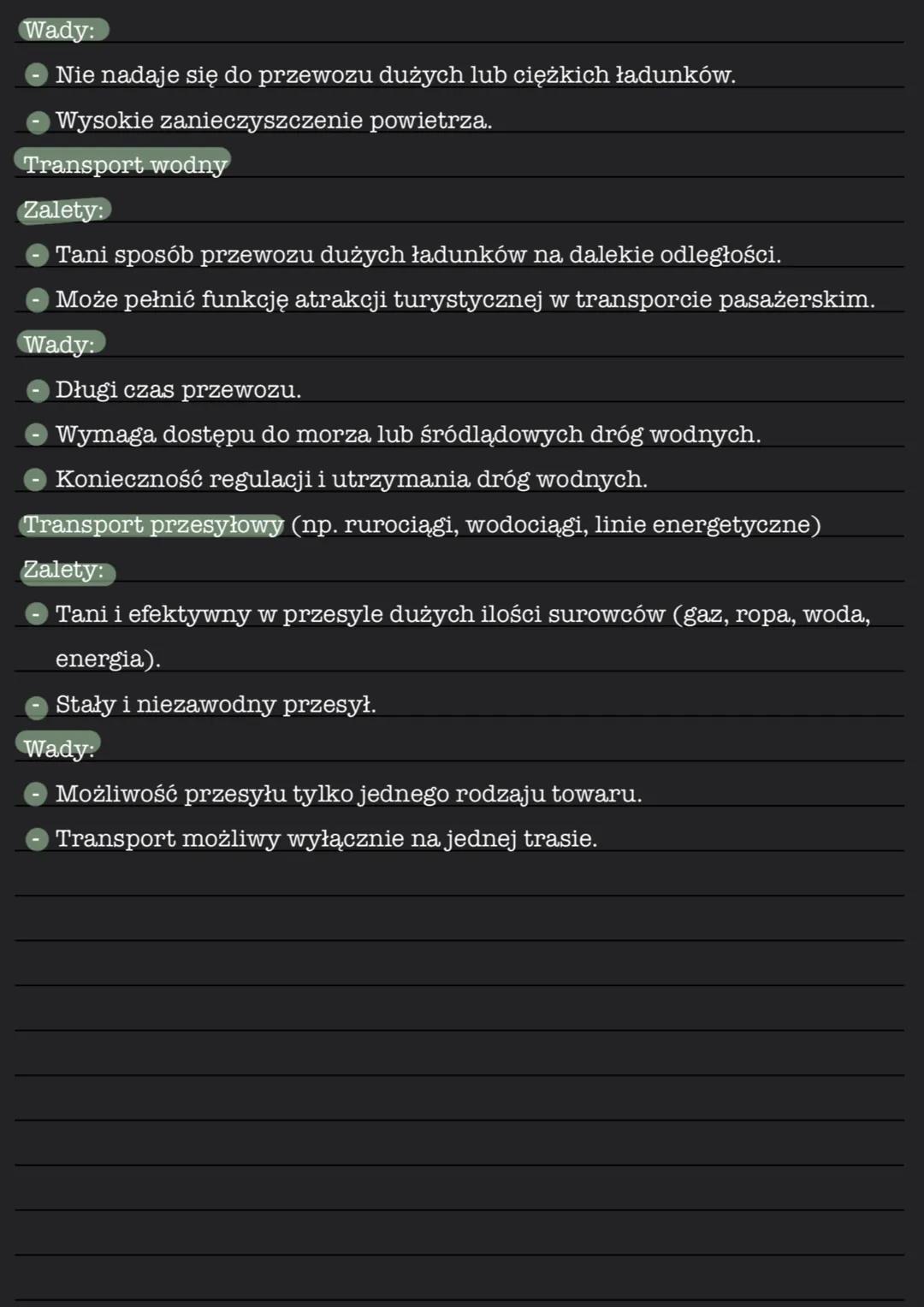 Transport w Polsce
1.Przyczyny zmian w polskim transporcie
- Pod koniec XX wieku sieć transportowa była przestarzała i
niedostosowana do pot