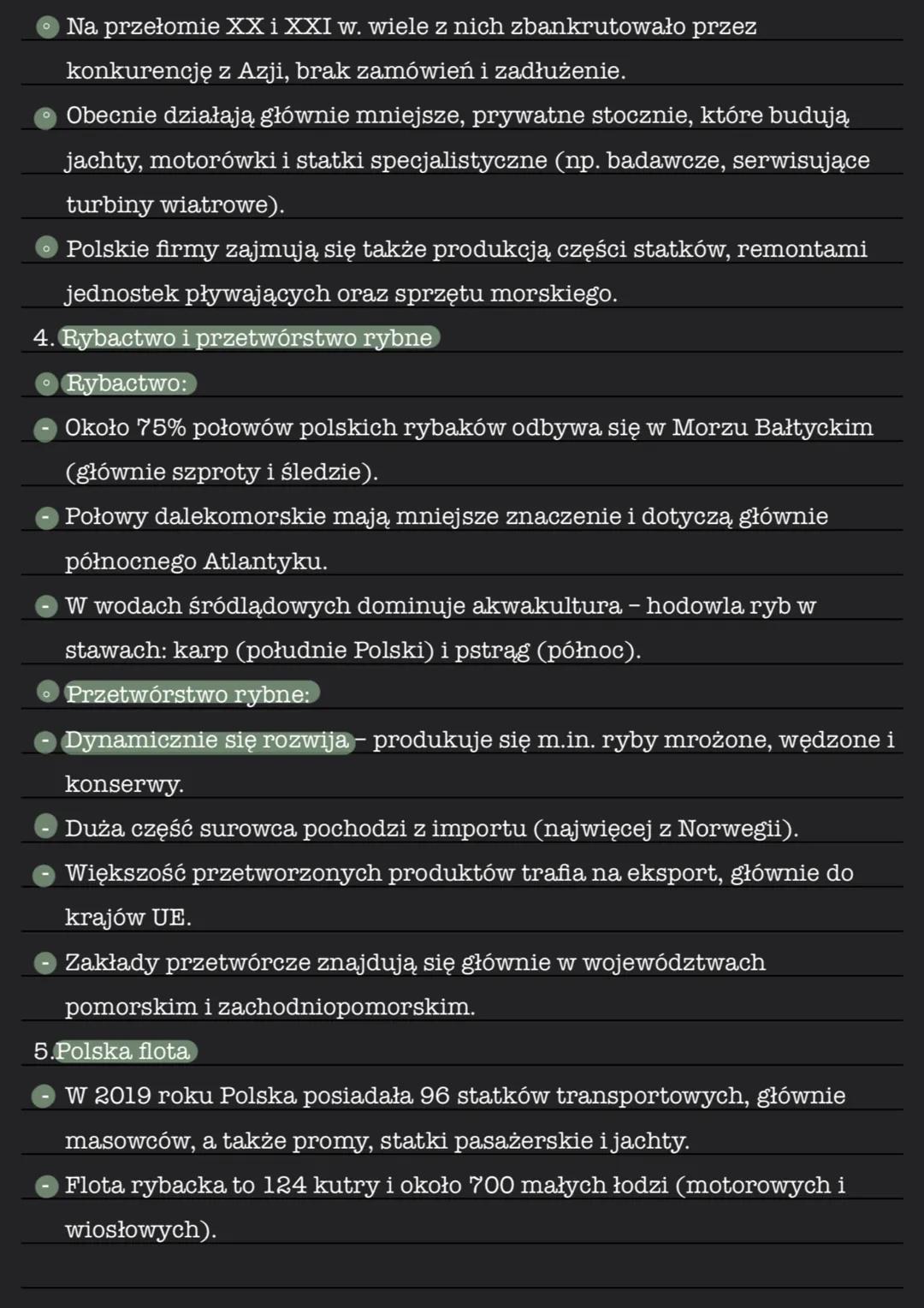 --- OCR Start ---
Gospodarka morska Polski
1.Morskie porty handlowe
• Pierwsze polskie porty handlowe powstały w Gdańsku i Szczecinie,
późni