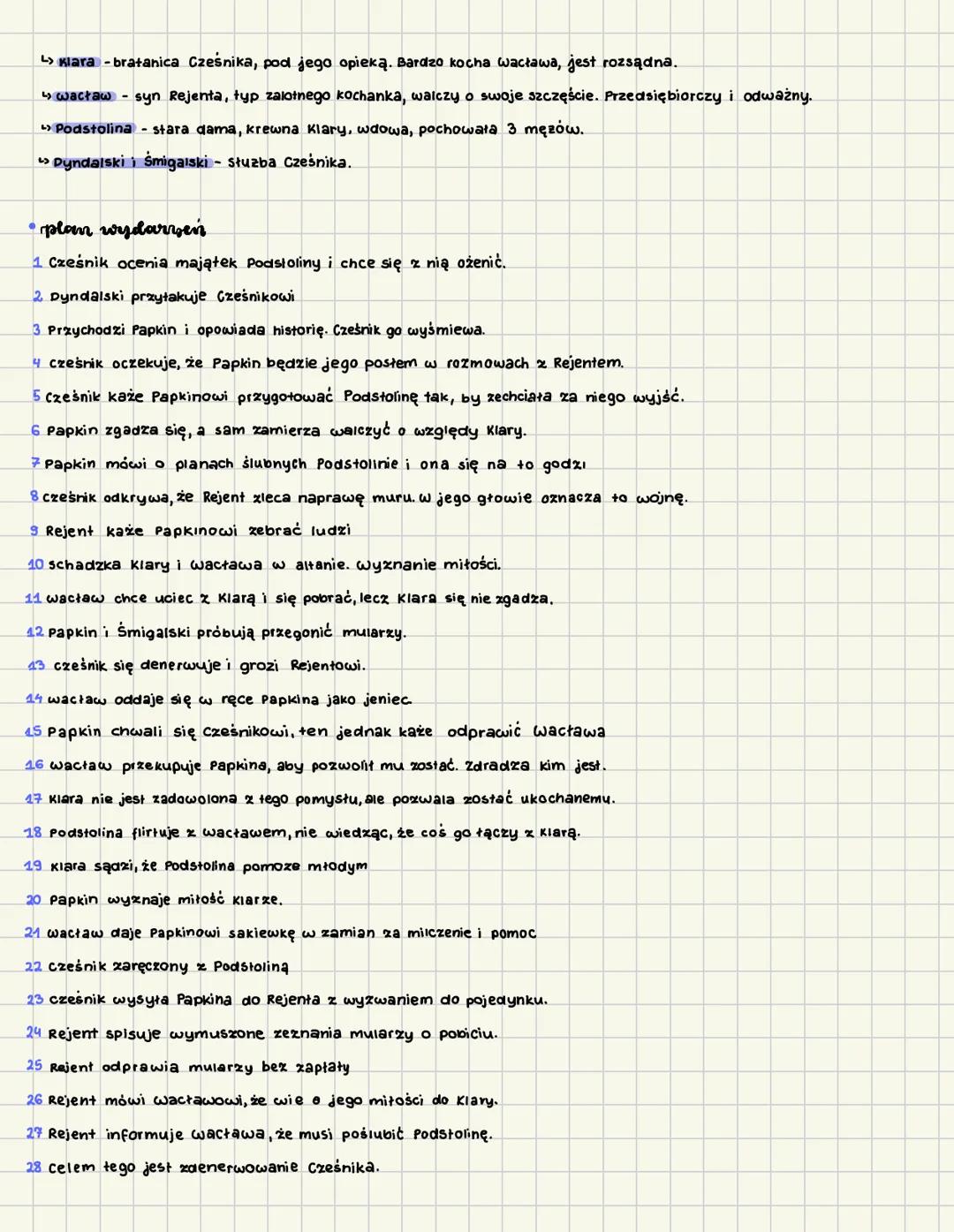 # Zemsta
* geneza
ω 1828 r. Aleksander Fredro ożenił się z Zofią Skarbkową. Zona wniosła mu w posagu 12w. klucz korczyński z połową
star