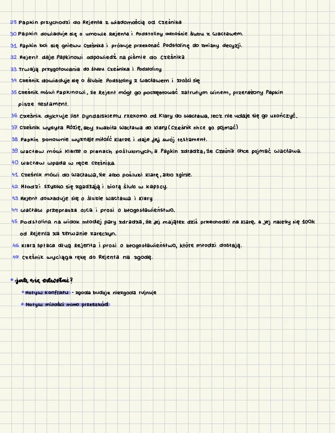 # Zemsta
* geneza
ω 1828 r. Aleksander Fredro ożenił się z Zofią Skarbkową. Zona wniosła mu w posagu 12w. klucz korczyński z połową
star