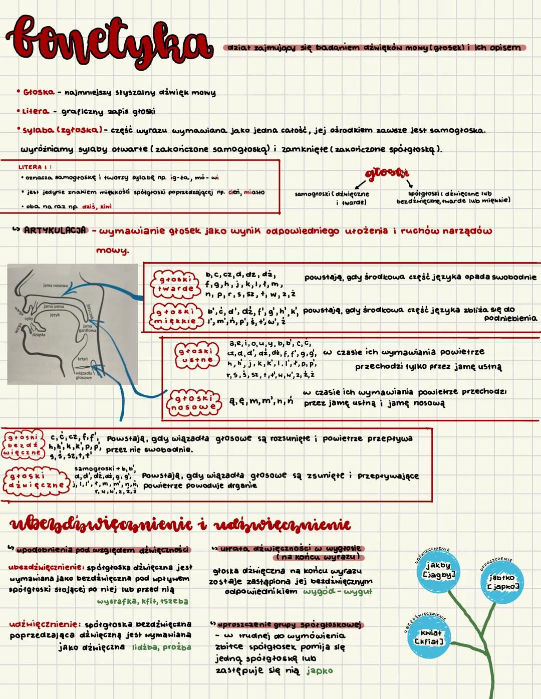 --- OCR Start ---
bonetyka
Głoska - najmniejszy słyszalny dźwięk mowy
Litera - graficzny zapis głoski
dział zajmująaj się badaniem dźwięków