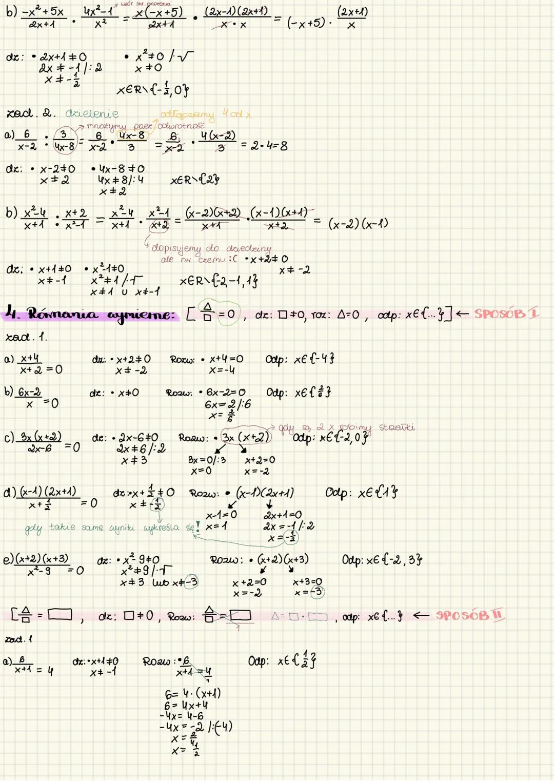 --- OCR Start ---
)
$\frac{-x^{2}+5x}{2x+1}\cdot\frac{4x^{2}-1^{7}}{x^{2}}=\frac{x(-x+5)}{2x+1}\bullet\frac{(2x-1)(2x+1)}{x\cdot x}=(-x+5)\