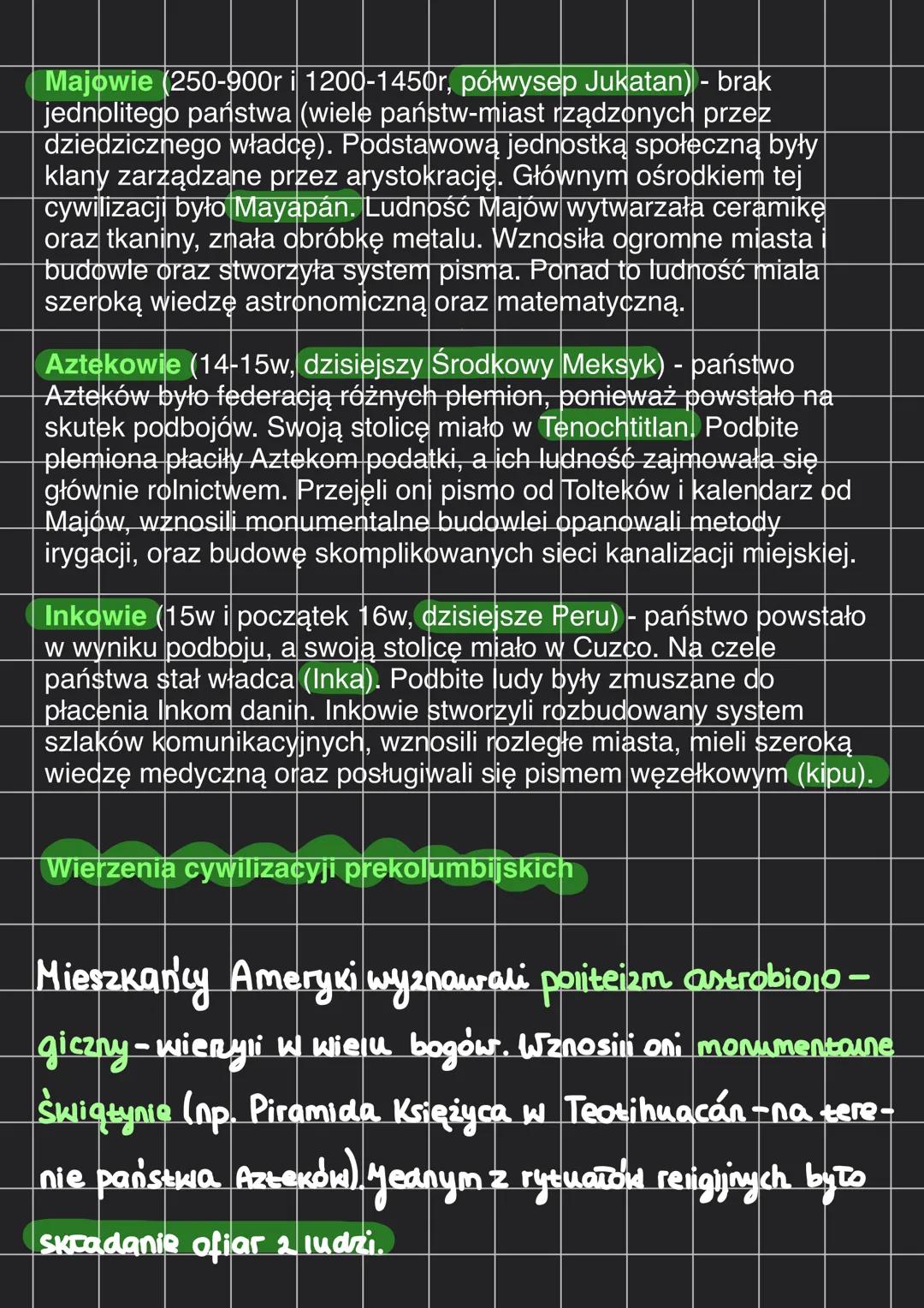 # Cywilizacje
prekolumbijskie
Początki osadnictwa i pierwsze cywilizacje
Pierwsze ślady człowieka pochodzą sprzed 20tys Lat.
Ludzie dotari