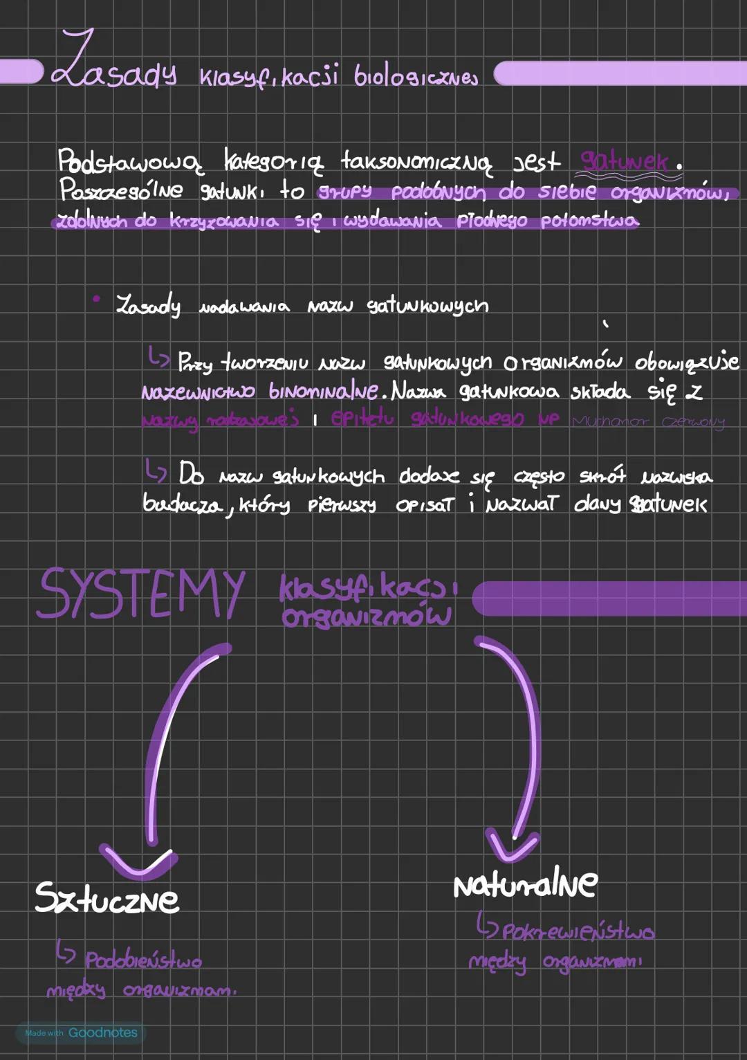 # KLASYFIKOWANIE
# ORGANIZMÓW
- Systematyka - zajmuje się klasyfikacją organizmów
- takson - jest jednostką klasyfikacji organizmów
1. Głó